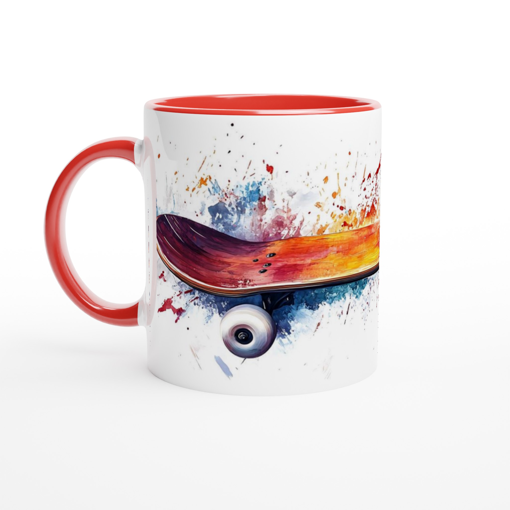Skateboard Konst Mugg – Dynamisk Akvarell Design i Flera Färger, 11oz Keramisk Mugg 5 ab97242f-337a-43f0-bdc4-66ba81007c39