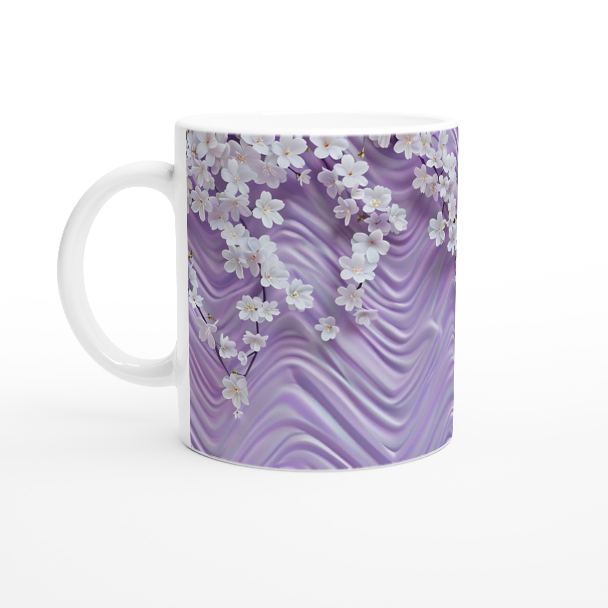 Lavendelblomster 11oz Keramikmugg – Välj bland 7 Förtrollande Färger 1 abbbce3e-b804-41c9-b208-e9b7f46d0aad