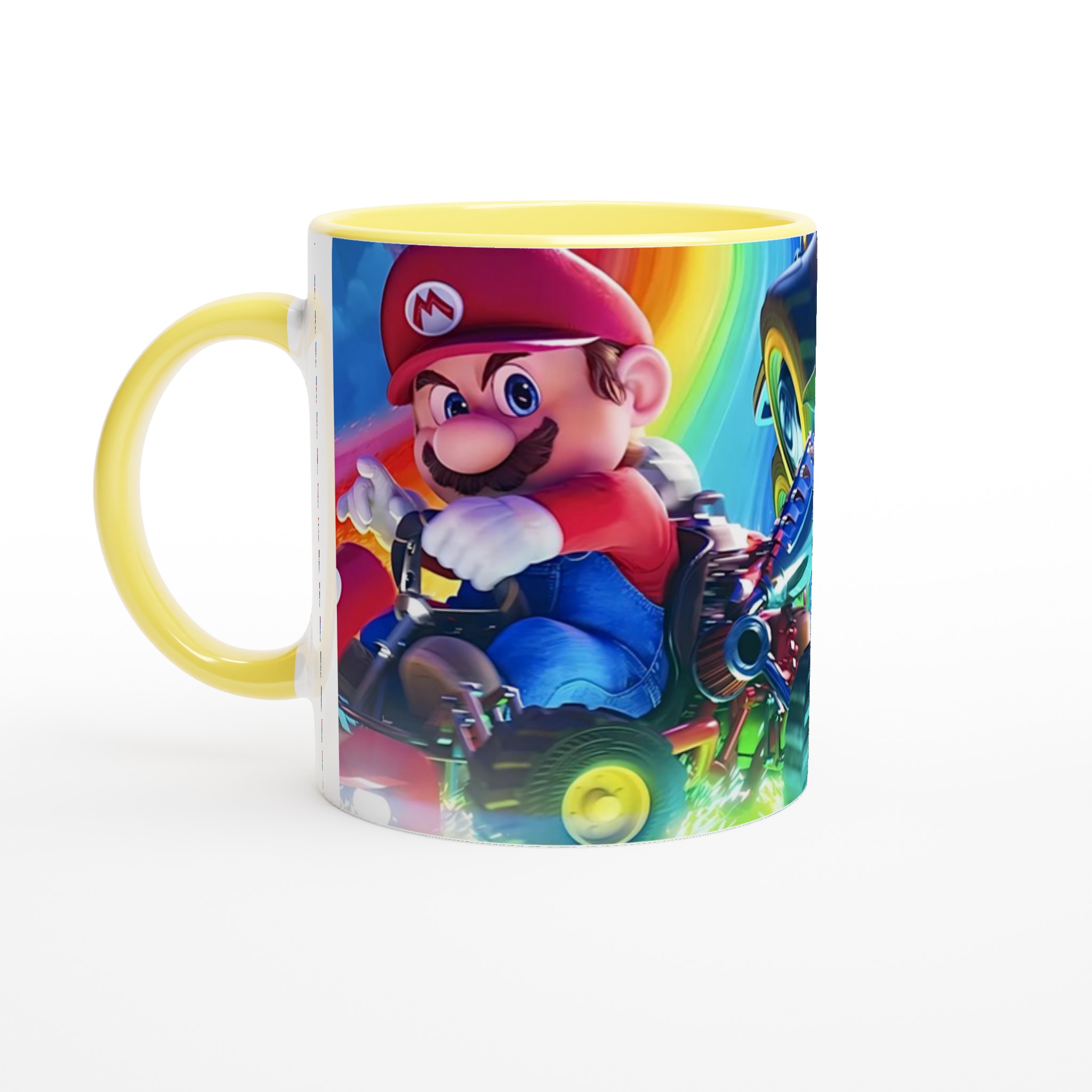 Vit 11oz keramisk mugg med inspirerande spelmotiv i regnbågens färger 3 abc73b24-5146-40d8-9a5f-25453f11634a