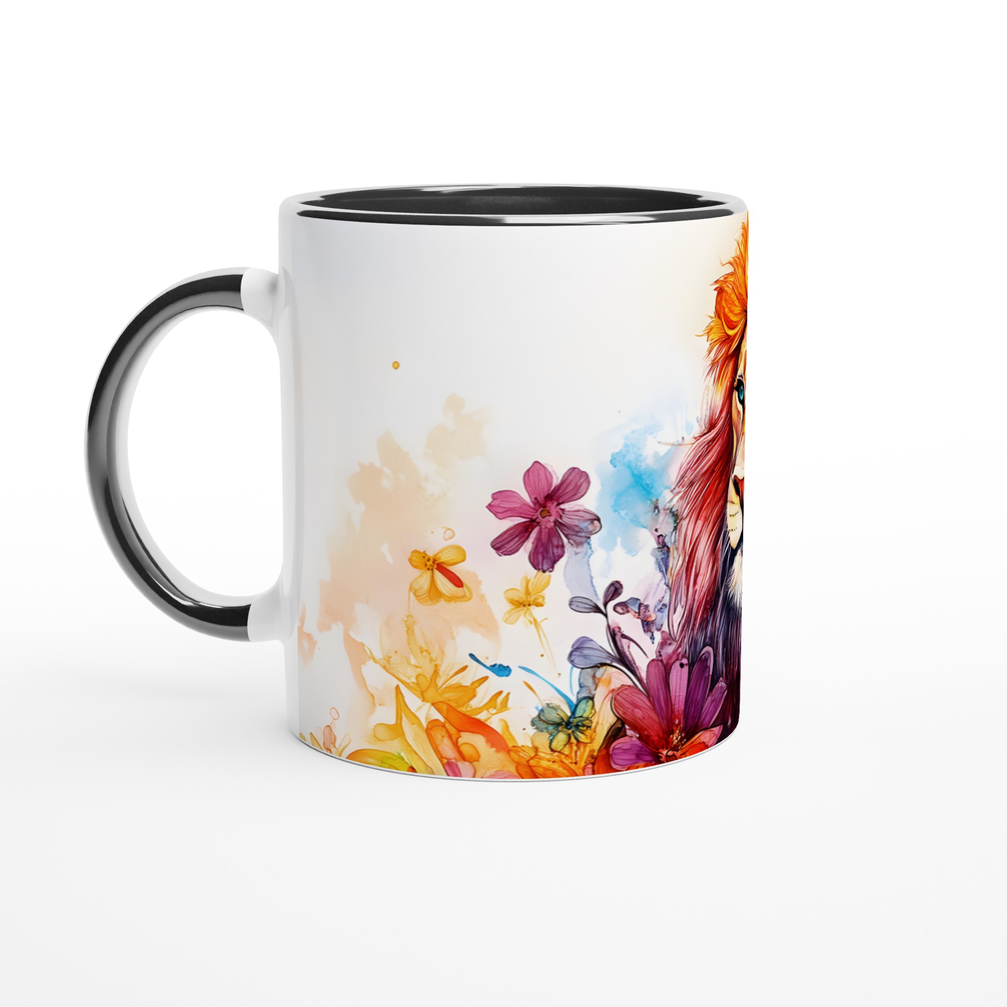 Lejon & Blommor Akvarellmugg – Levande Konstmugg i Keramik, Välj Din Färg! 4 ac0ead7b-bcdd-41a2-a45e-1553d3d7de60