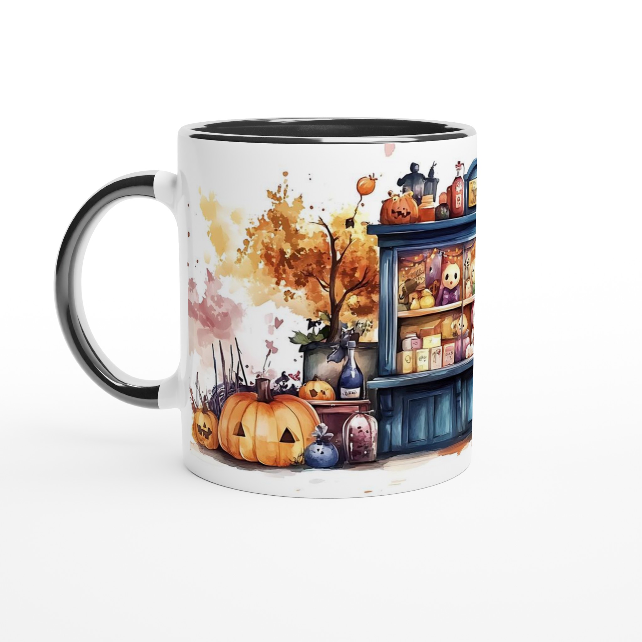Spooky-Söt Halloween Mugg: Keramikmugg med Mystisk Vattenfärgskänsla – Välj din Färg! 4 ac127111-d695-47f5-8944-77ddd75038e6