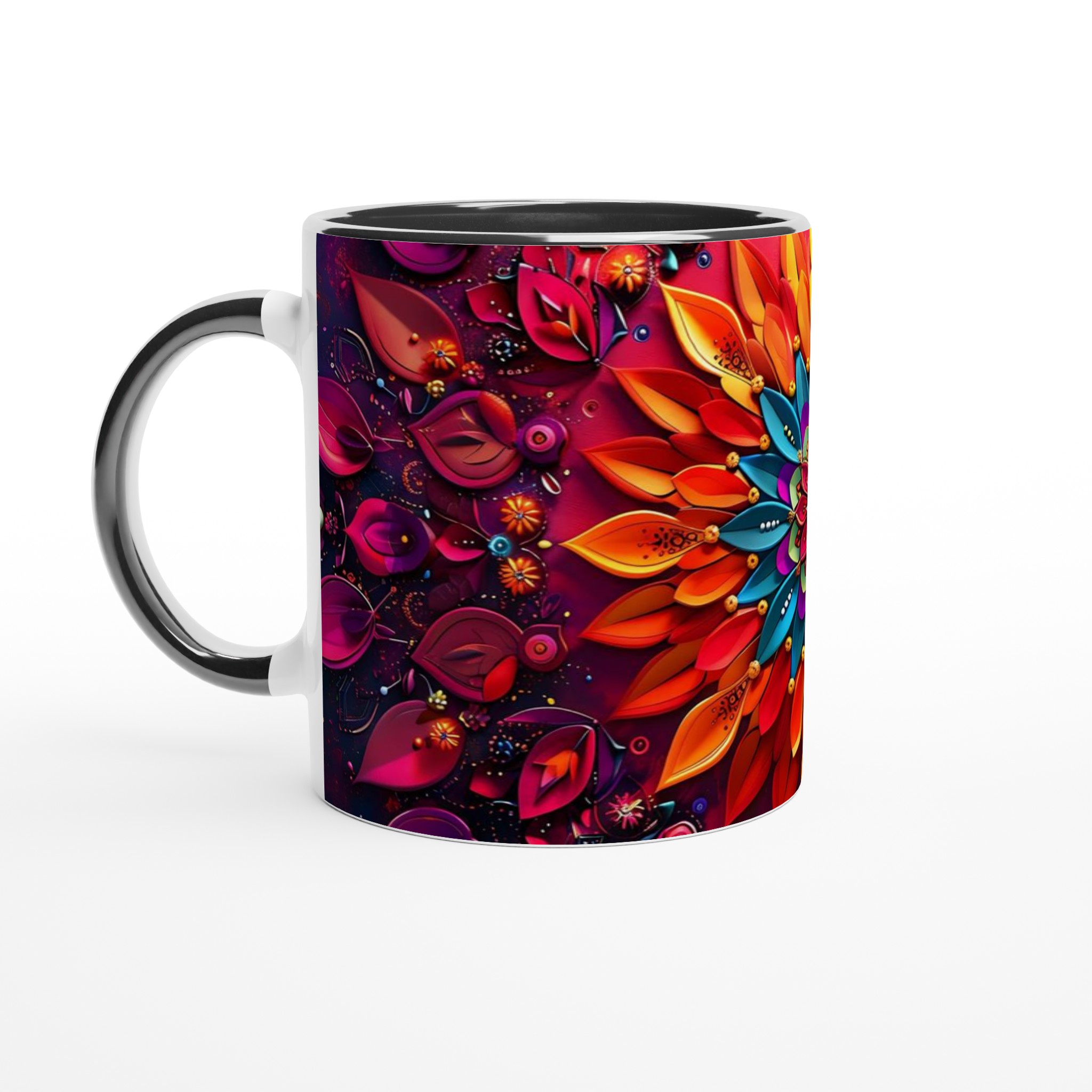 Abstrakt Mandala 11oz Keramisk Mugg - Livfull Design & Premiumkvalitet för Kaffe, Te eller Varm Choklad 4 ac432b4d-07dd-4608-b1ff-ae6175b7a954