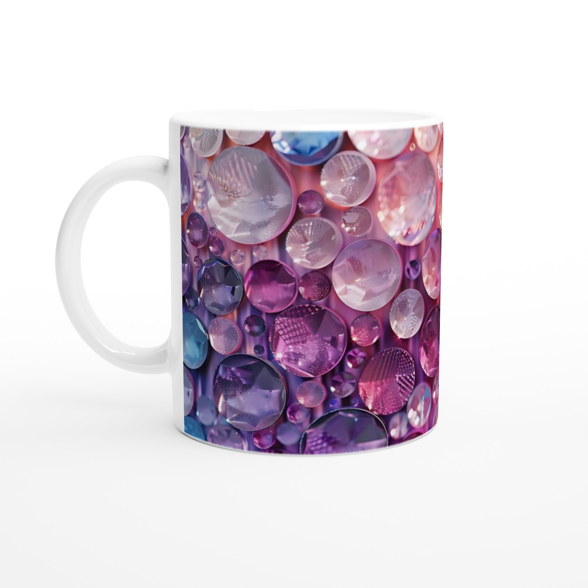 Glänsande Ädelstenar 11oz Keramisk Mugg – Lyxig Regnbåge för Din Kaffeupplevelse 1 ac515d4f-14e4-4836-8b63-b99926b46e58