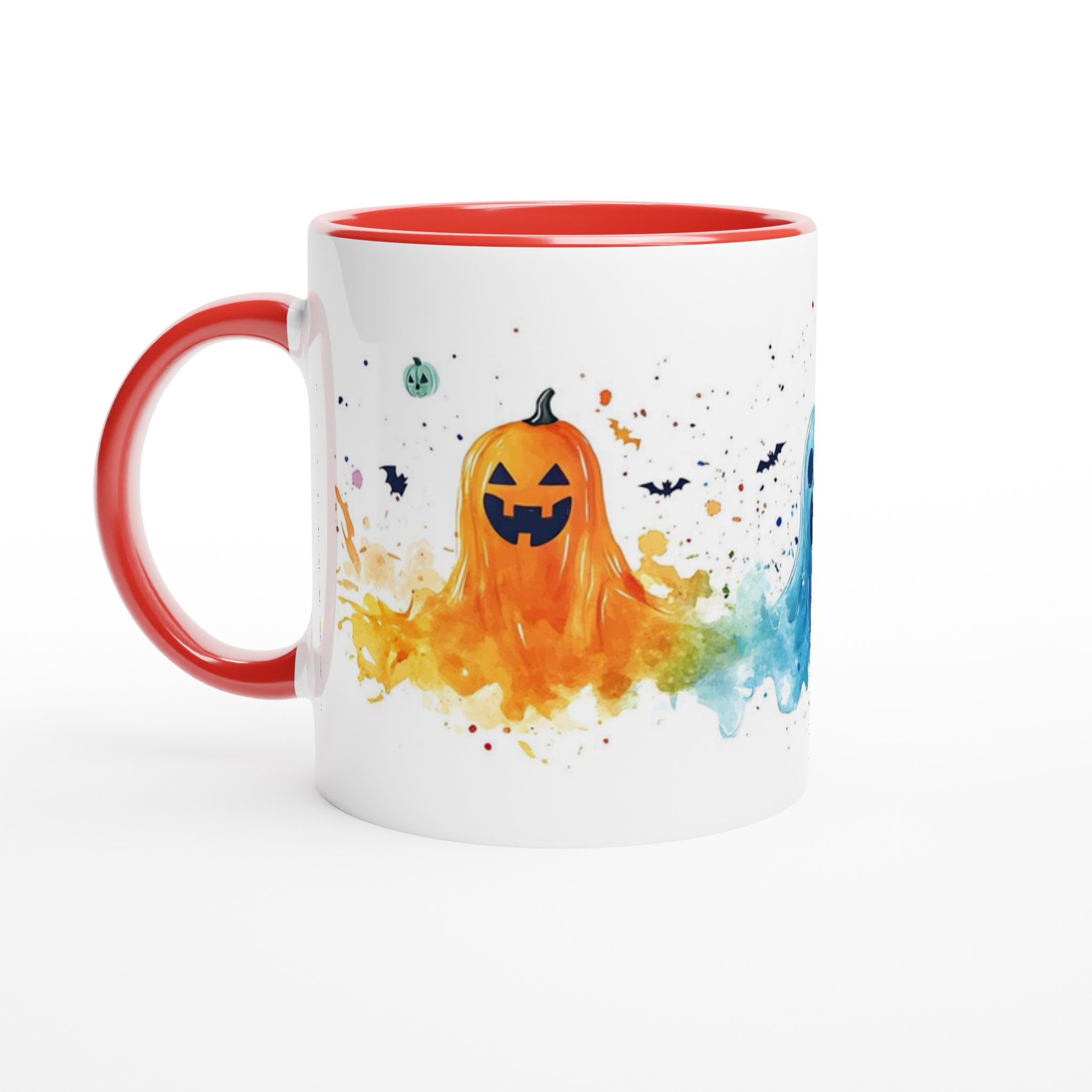 Spöklikt Söt Halloween Mugg - Akvarell Pumpa & Spöken i Flera Färgval 5 ac6a52cf-ea03-47ad-9ca7-4fa250cdffbc