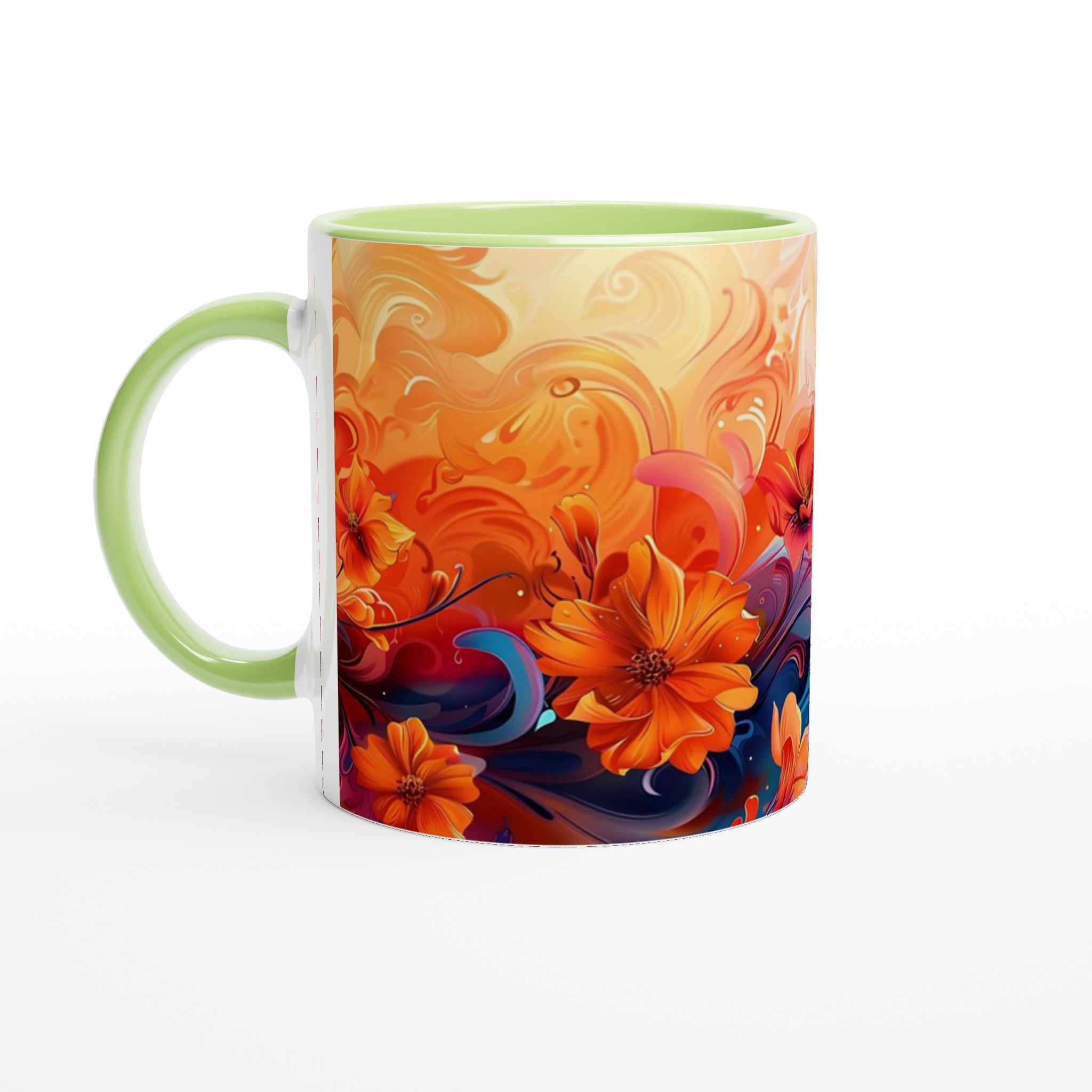 Abstrakt Blommig Konst Mugg – Livfulla Nyanser & Konstnärlig Elegans, Välj Bland Flera Färger 7 ac78fef3-4893-4071-aa37-303250237781