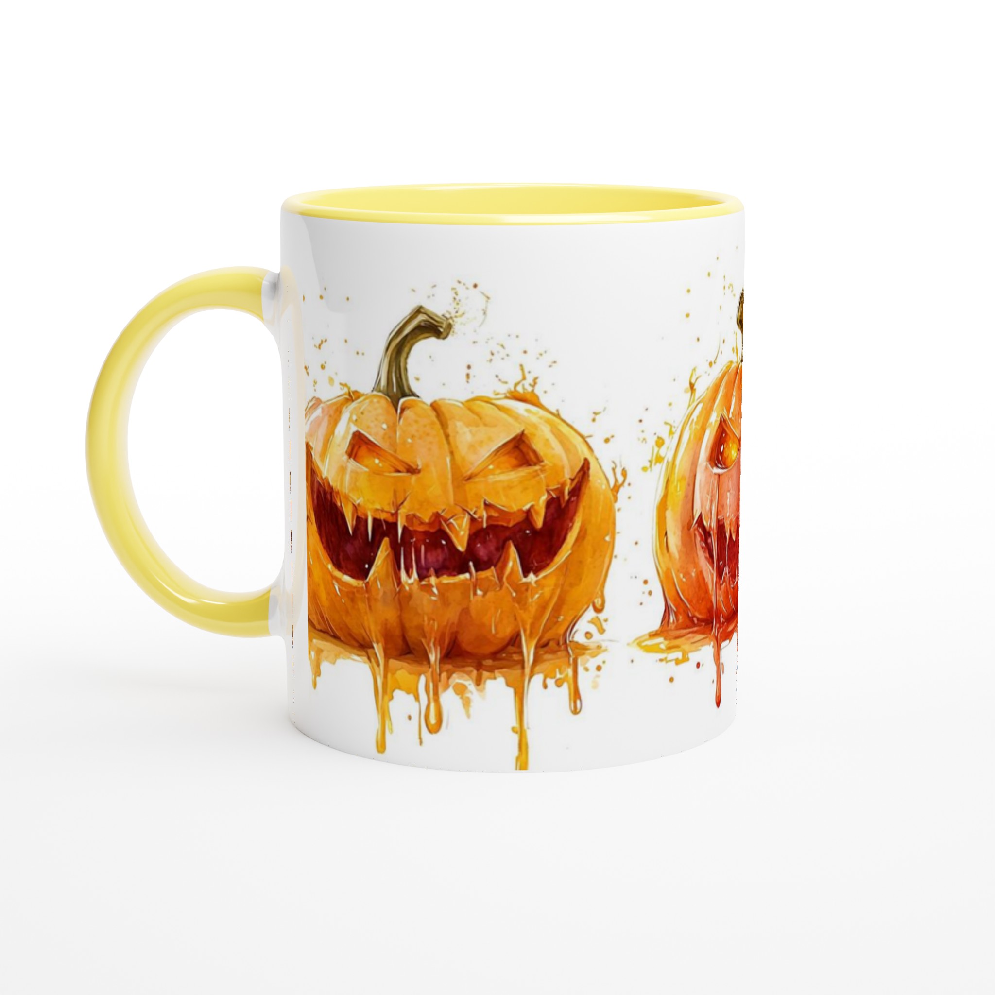 Spooky Watercolor Pumpkins: 11oz Keramisk Mugg för Halloween-mys i ditt val av sju skräckinjagande färger! 3 ac829b54-f556-4a9a-9c03-c27dcaa99c2e