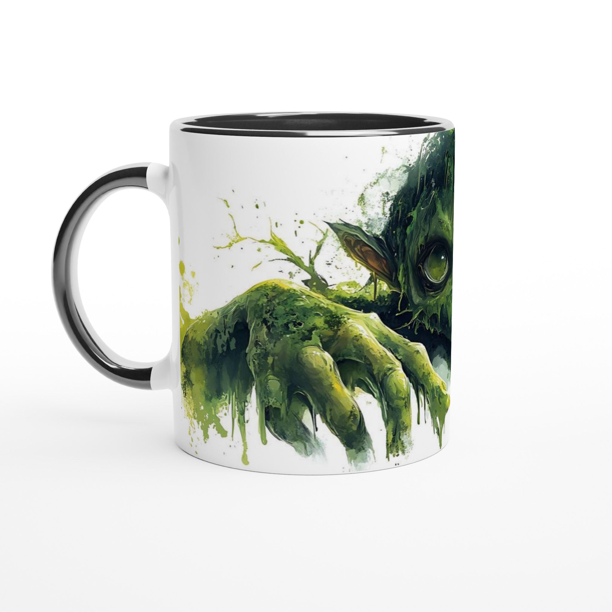 Mysterisk Grön Varelse Mugg - Unik Keramisk Mugg med Akvarell Yoda-inspirerad Design, Välj din färg! 4 ac9f1e45-f9f8-4a5a-87db-b167a1ae3ac8