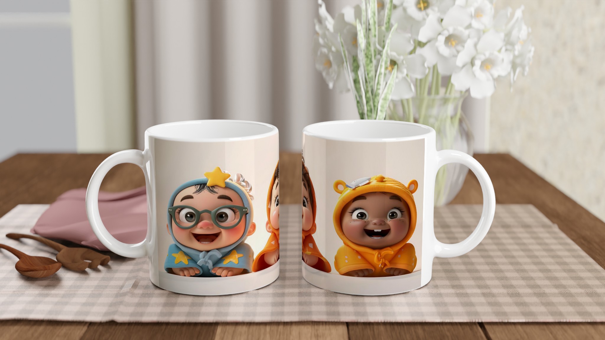 Charmiga Baby Vänner Mugg – En Glad Start på Dagen i Din Favoritfärg! 10 acb72738-a240-48bc-b50b-fd789fefc4bd