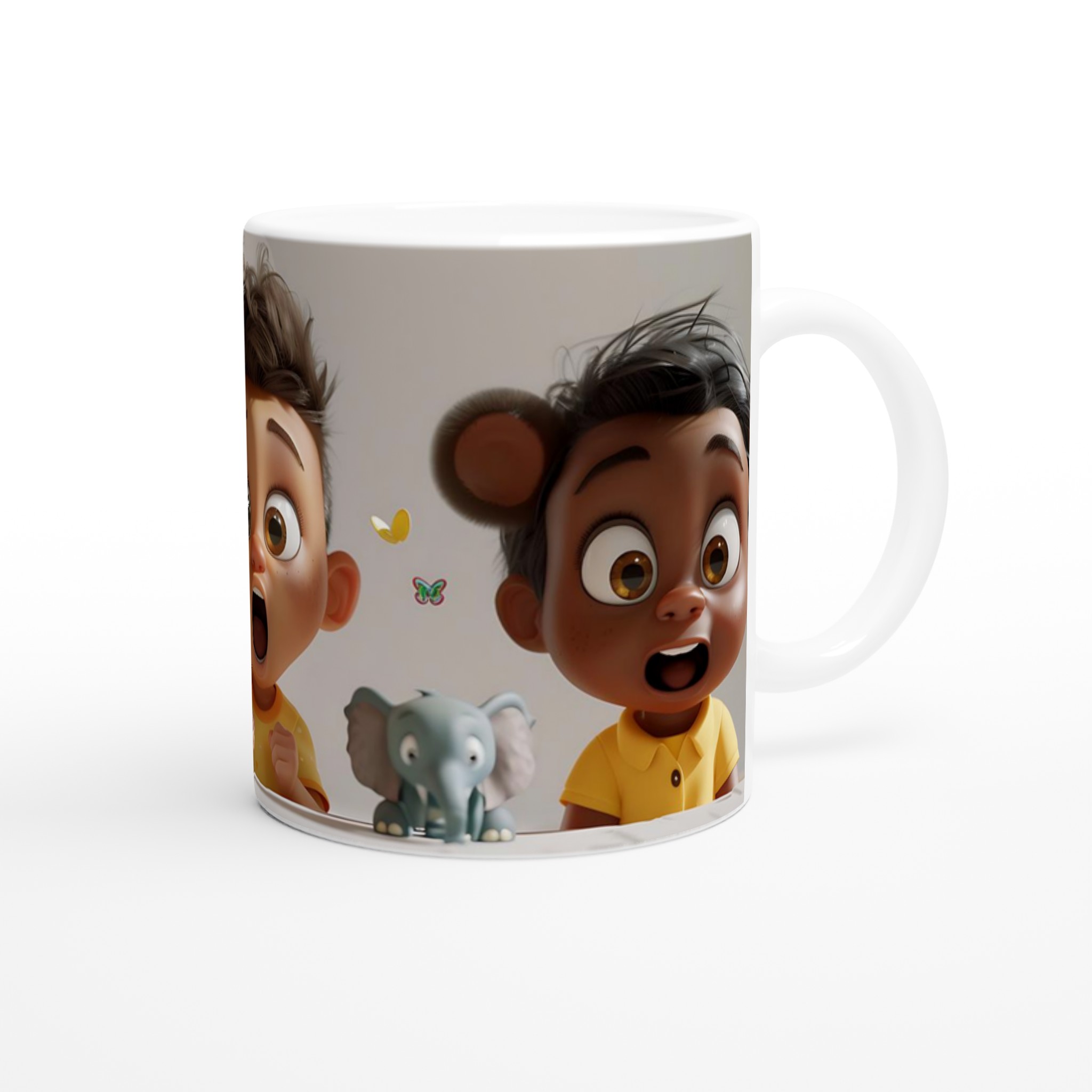 Förvånade Barn! Kaffe-/Temugg - 11oz Keramisk Mugg i Valfri Färg för En Lekfull Start på Dagen 9 acc1966a-a7f1-472c-9852-140ed806f0f4