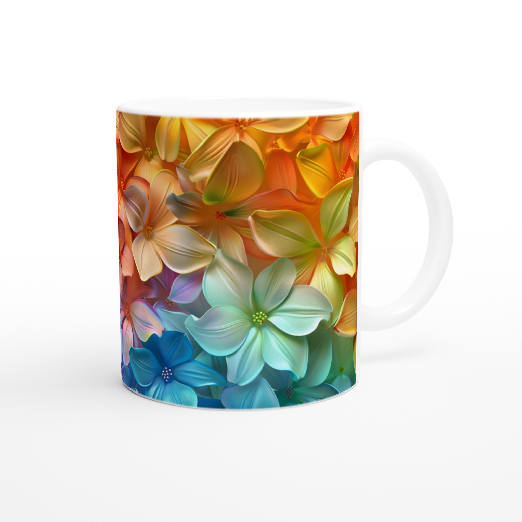 Färgsprakande Blomstermugg – 11 oz Keramisk Kaffemugg i Ditt Val av 7 Livfulla Nyanser 9 aceed9ec-5eba-4a1d-8e15-316a126c4aa8