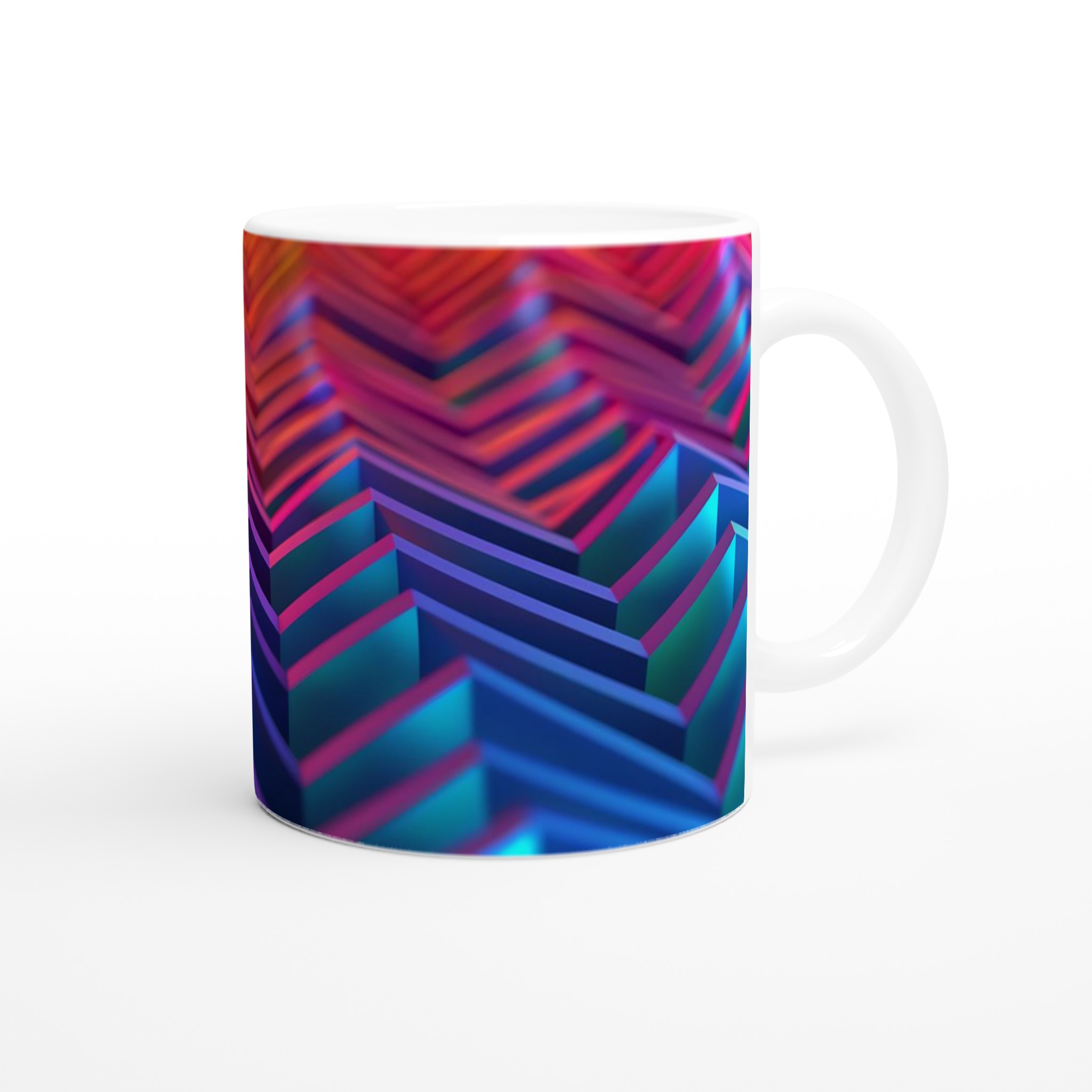 Neon Våg Keramisk Mugg – 11oz Kaffemugg i Ditt Val av Färg 9 acf959da-e185-4cb7-84d4-74877642869c