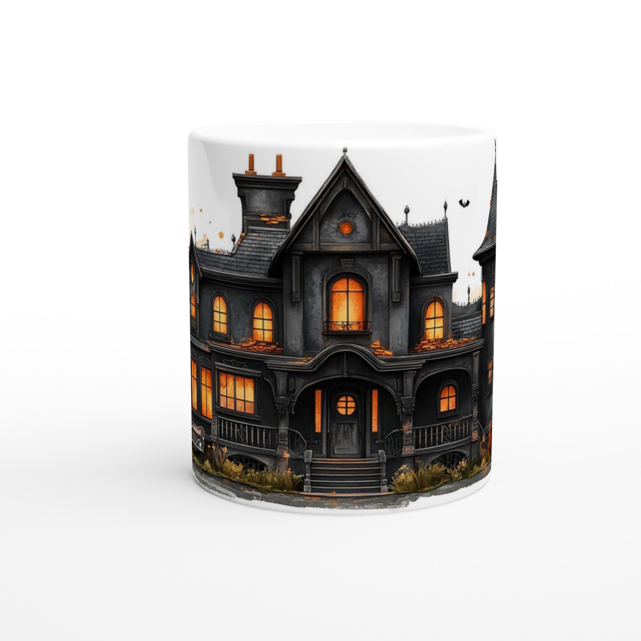 Mystisk Spökhus Mugg - Halloween Kaffemugg med Akvarellkänsla i Valfri Färg 8 ad11eac9-f583-4a68-91fb-3cc6c885049a