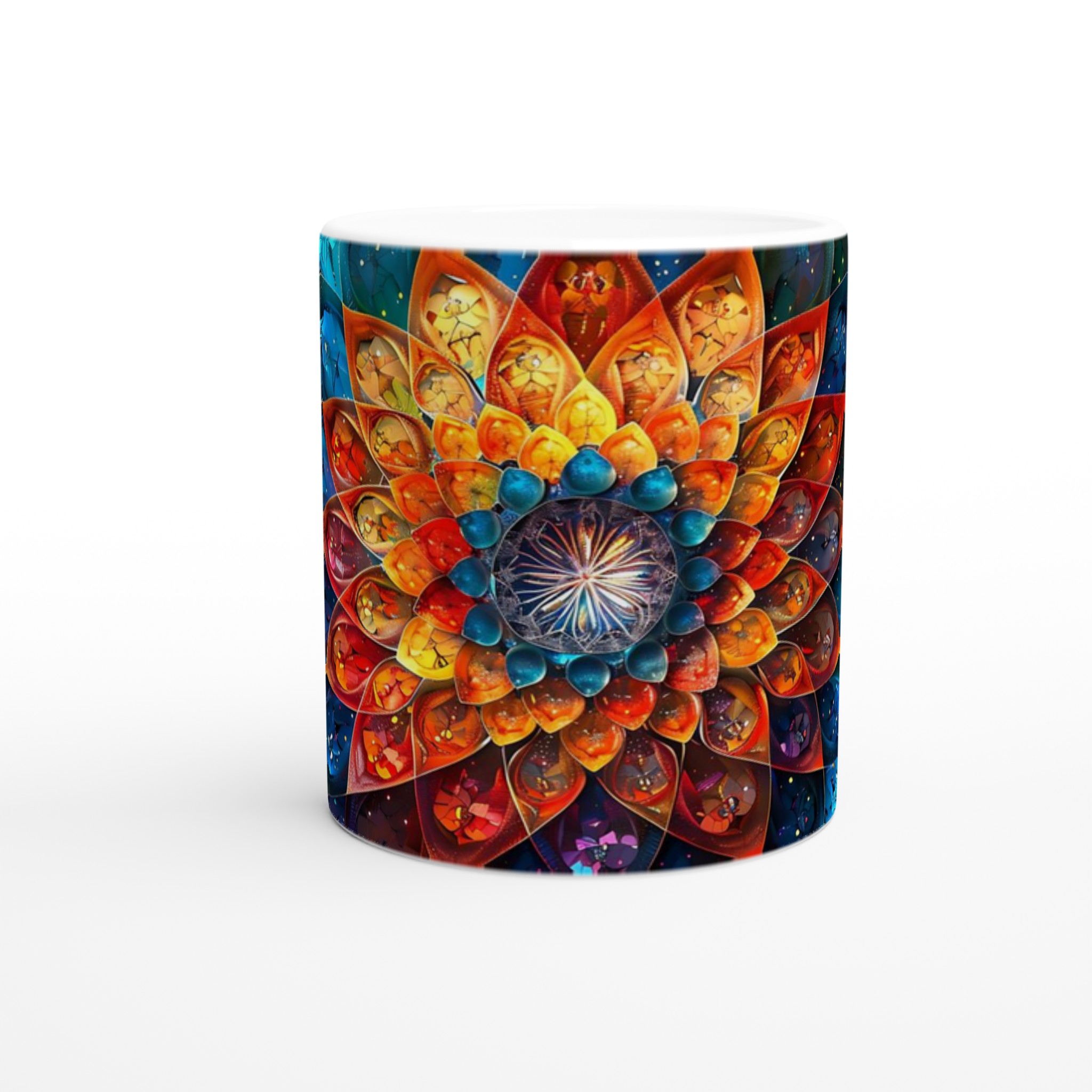 Abstrakt Mandala Keramikmugg - 11oz, Levande Färgexplosion för Din Kaffestund 8 ad2faf26-9e78-4ae5-804a-38ba80b17224