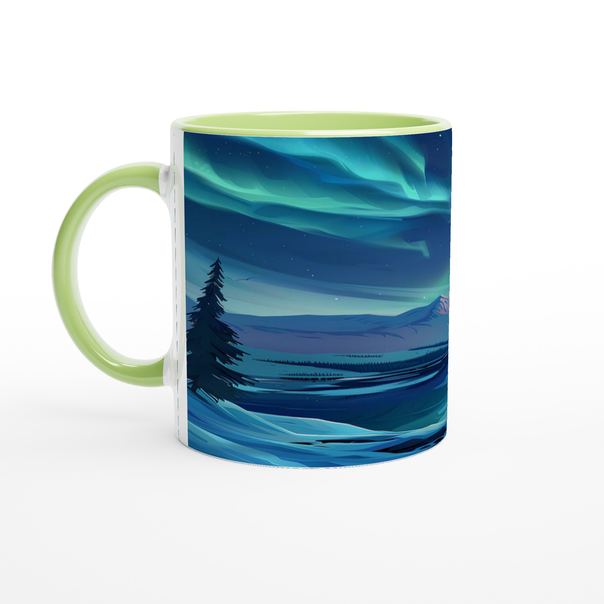 Nordic Aurora Keramikmugg – Magiska Norrsken på 11oz Kaffemugg 7 ad489bd0-af41-42be-8d01-16dd23e618ef