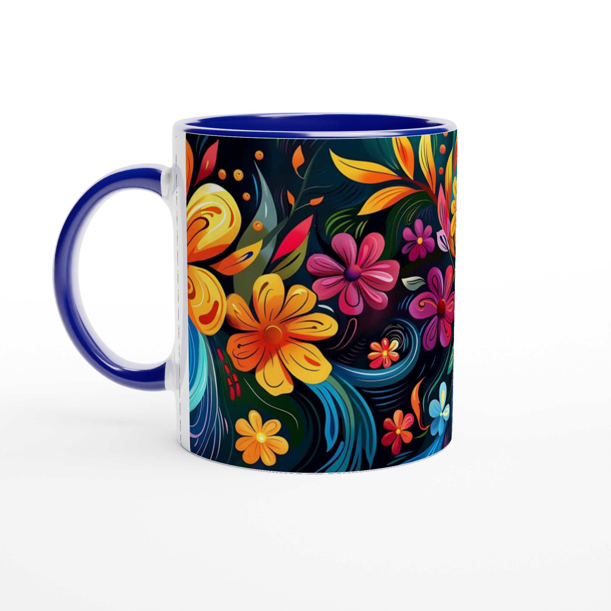 Abstrakt Blommig 11oz Keramikmugg – Färgglad Design för Kaffeälskare, Välj Din Favoritfärg! 2 ad68b7aa-7158-47af-b186-fcb1ec304649