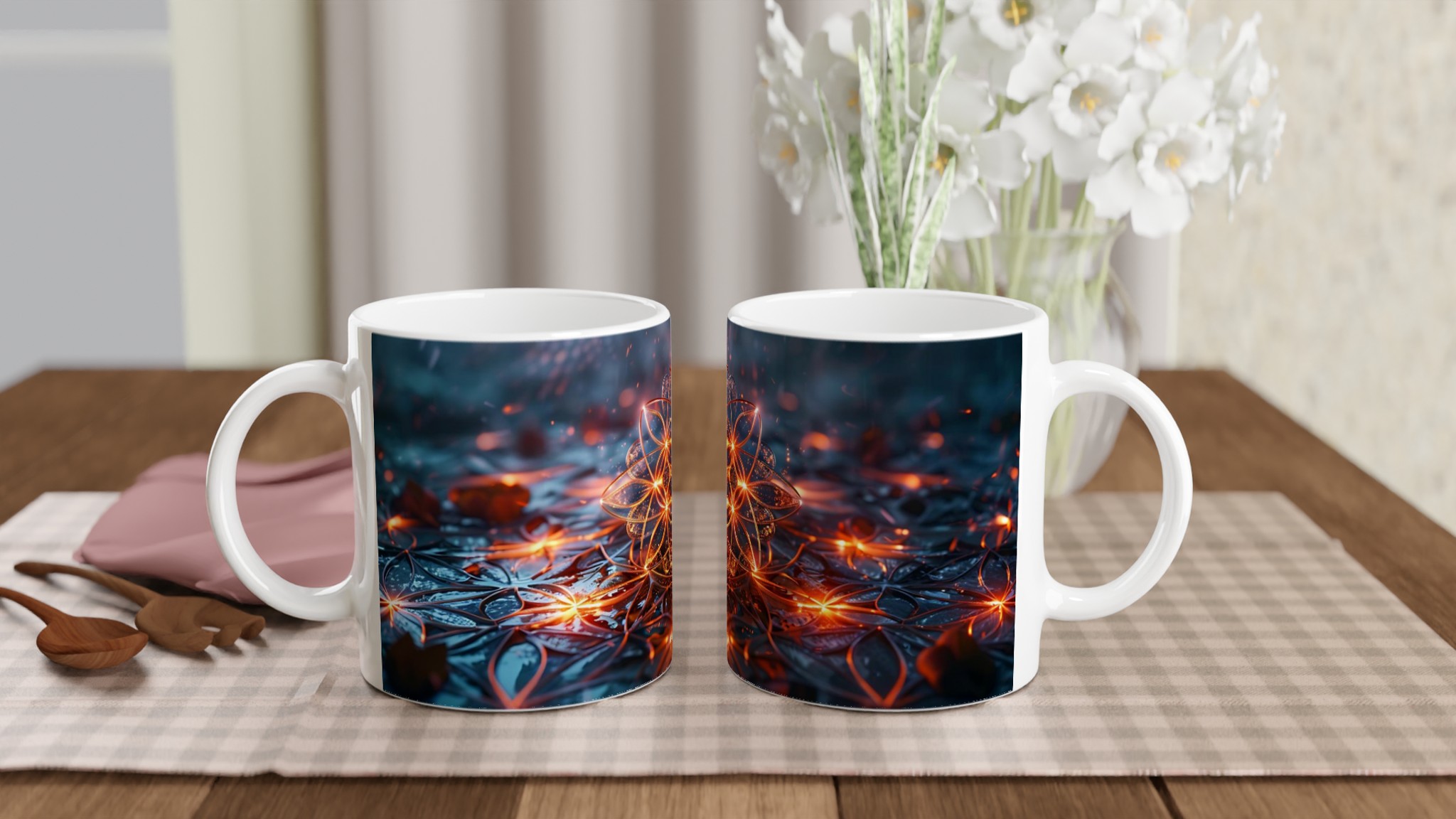 Kosmisk Blomster Keramisk Mugg – Lysande Helig Geometri för din Favoritdryck 10 adba2d3b-d44f-40b3-84ea-2e3ad6e25062