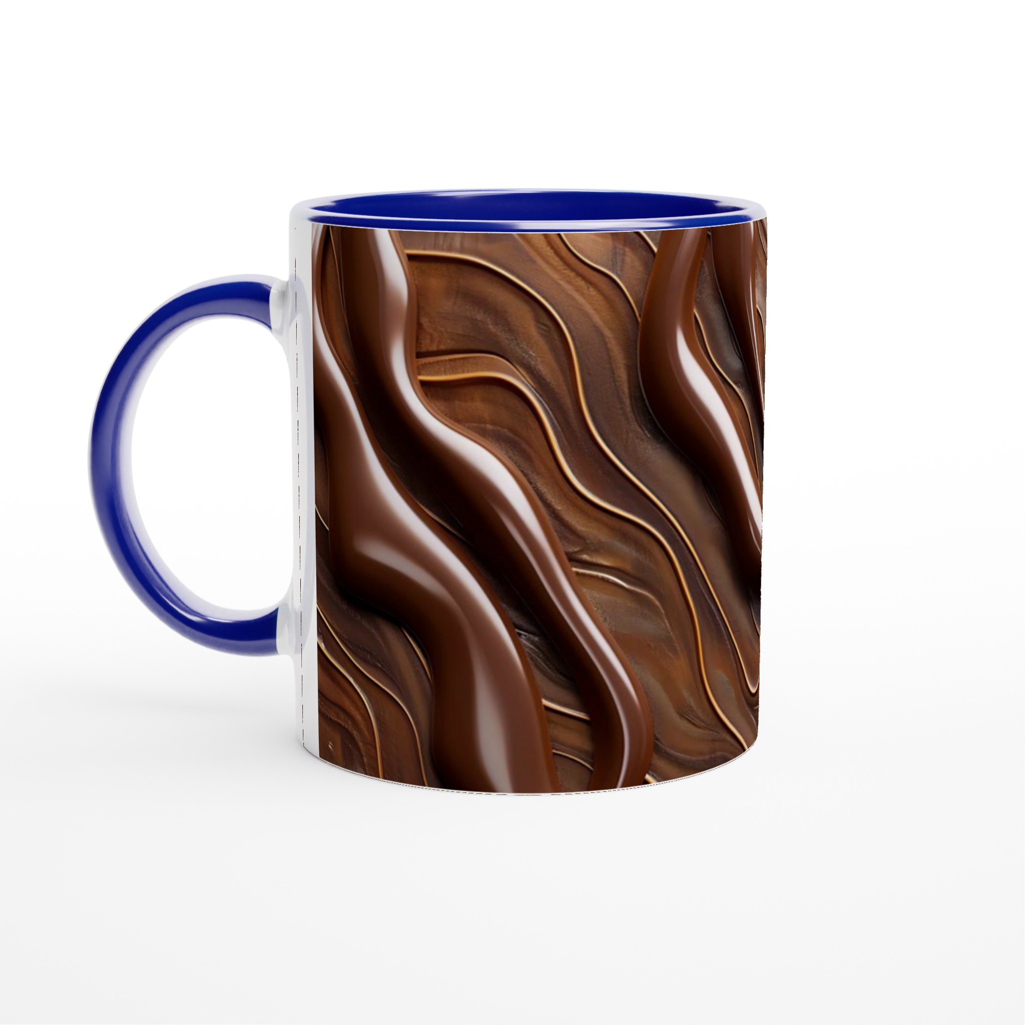 Vit 11oz keramisk mugg med elegant chokladbrunt mönster – välj bland sju stilrena färger 2 adecd300-7fdf-4e9d-b82c-9539d2a9eaa8