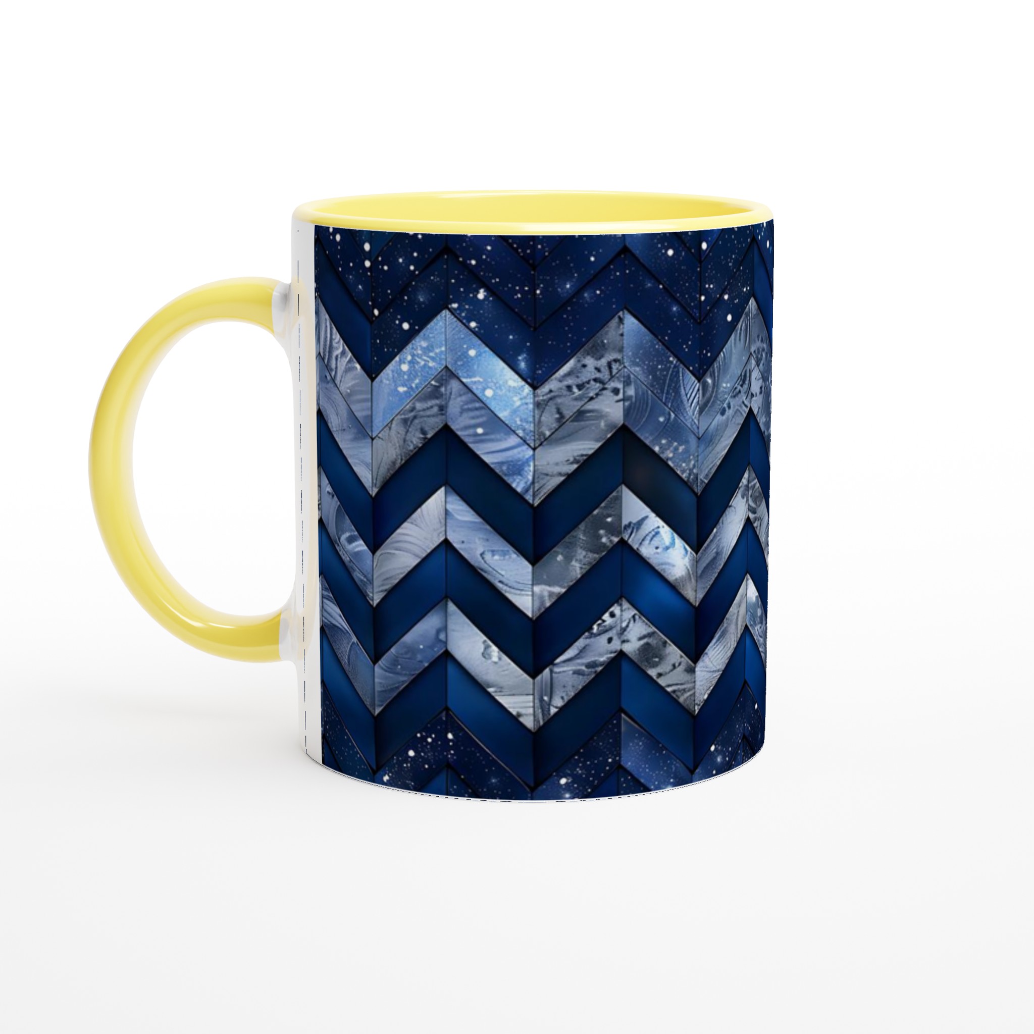 Vit 11oz keramisk mugg med djupblå natthimmel & mönster – välj din favoritfärg 3 ae06b4a9-a083-4caf-8ac9-90debf9c9b24