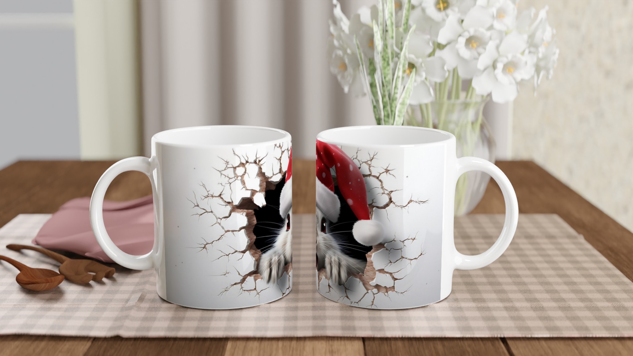 Glad Påsk Kanin Mugg – Festlig Juldesign på Keramisk Mugg i ditt val av färg 10 ae06d32f-512c-487d-b01a-e7f123e1b6a0