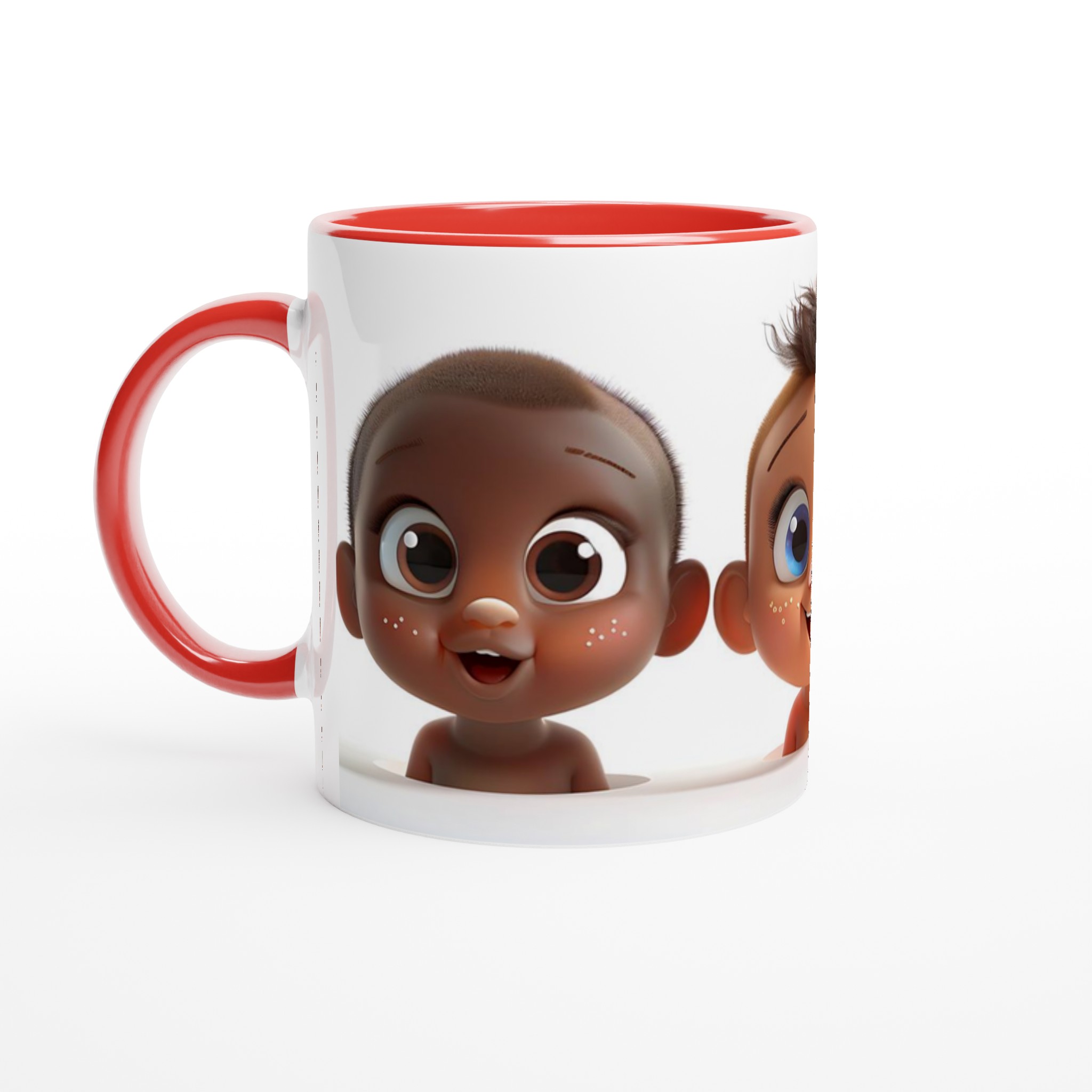 Charmiga Babyansikten Keramikmugg - En lekfull Vit 11oz Mugg med glädjefyllda motiv i flera färger 5 ae11f799-1a8e-4107-90fc-128a0d51fa9a