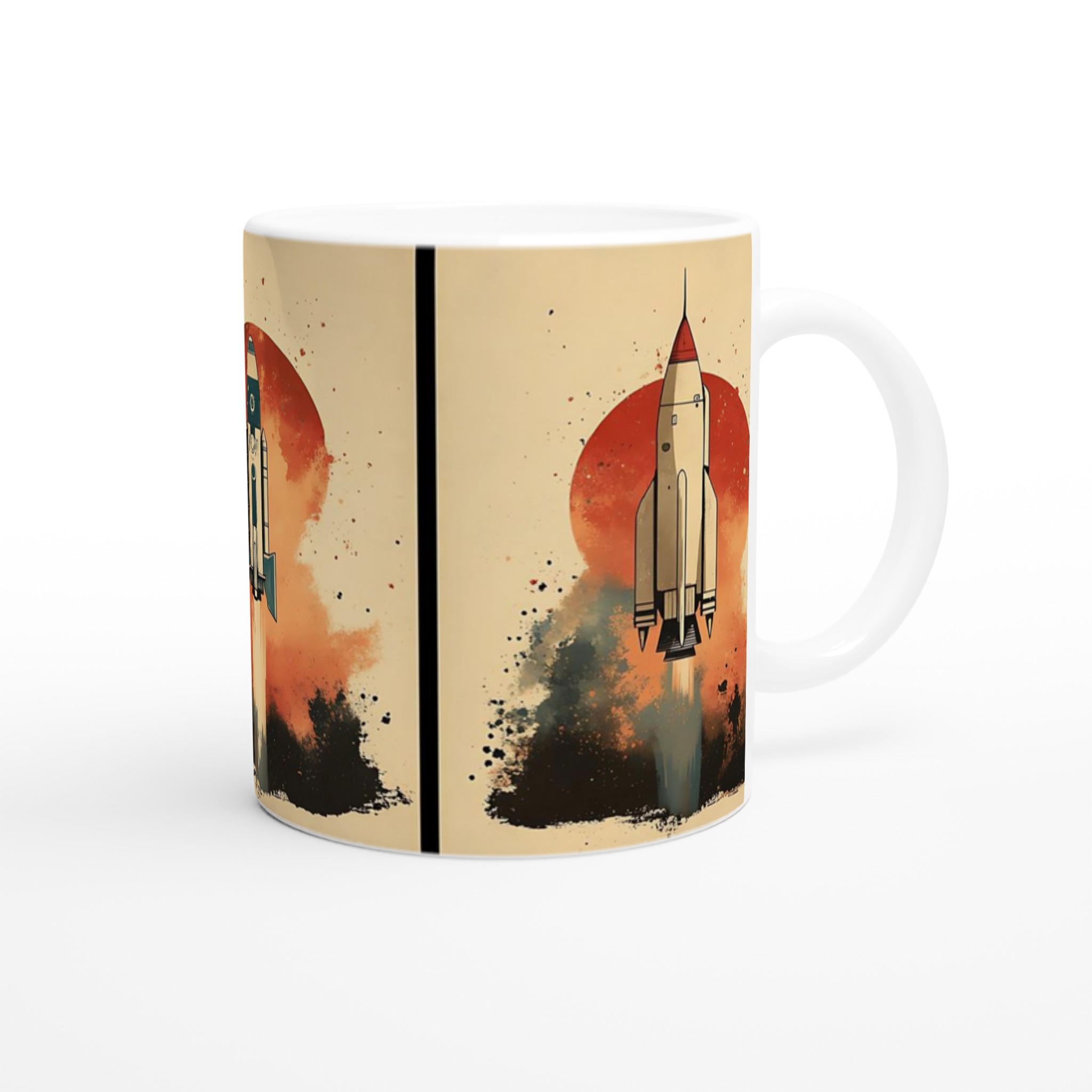 Retro Rymdraket Keramikmugg - 11oz, Välj Din Färg! 9 ae22a9b5-af0f-44df-9ef2-adbd4e203a62