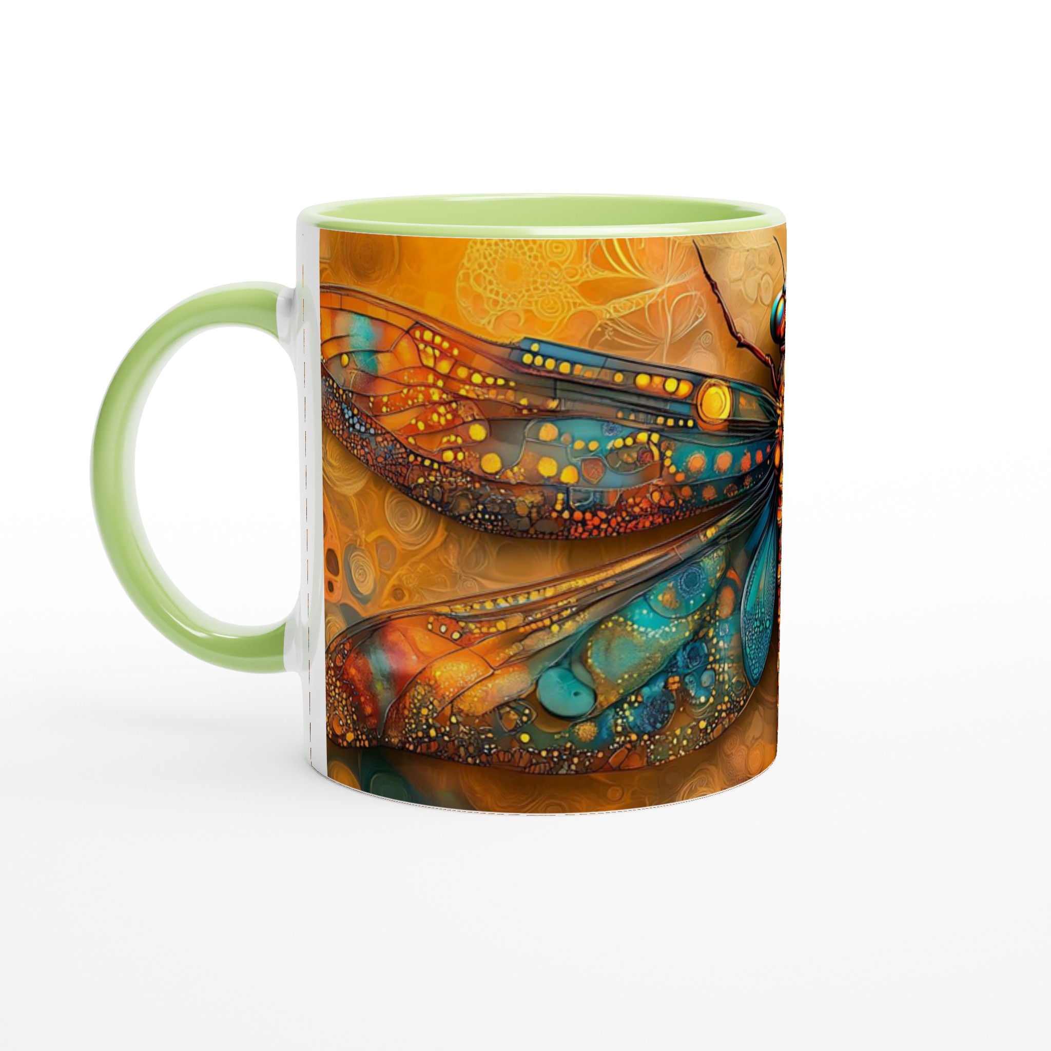 Abstrakt Trollslända Kaffemugg – Färgstark Keramikmugg för Vardagsglädje 7 ae2cd784-1cf4-4701-99dc-9edcbbe90365