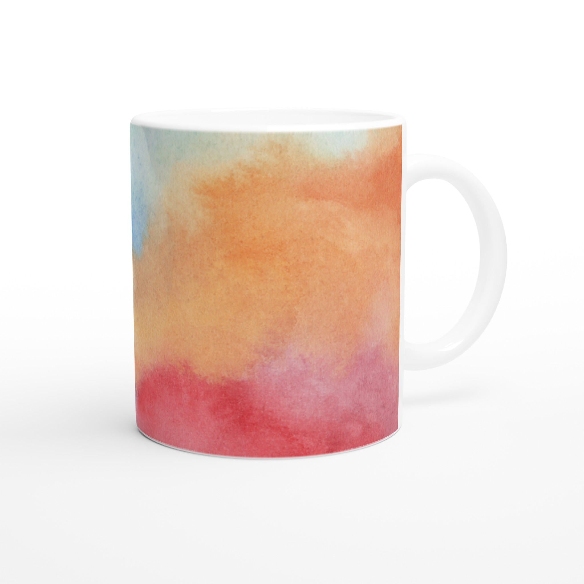 Elegant Vit 11oz Keramisk Mugg med Akvarellintryck i Flera Färger 9 ae3c71fa-5f47-48c1-86ef-282c89a0c650