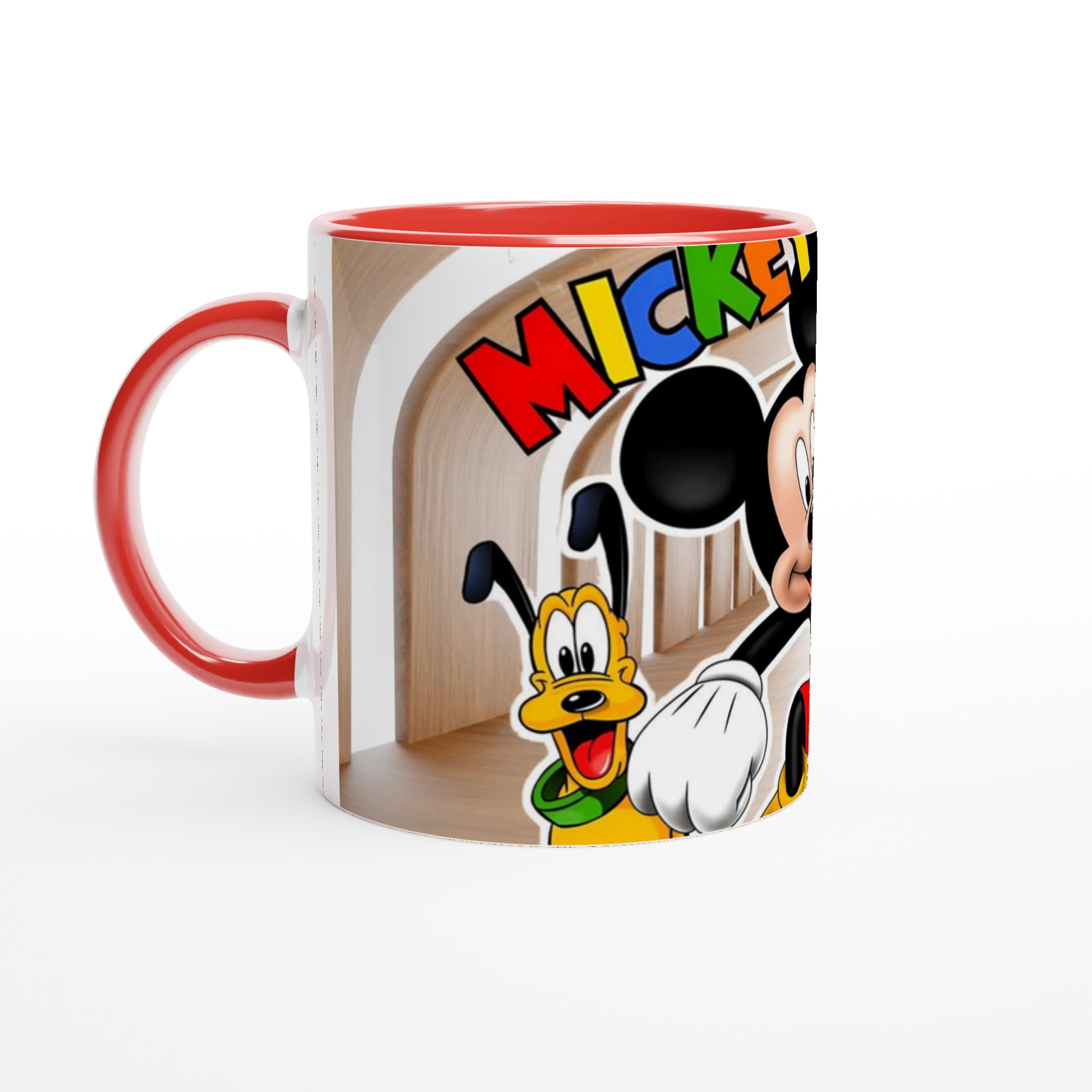 Vit 11oz keramisk mugg med färgstarkt Mickey & vänner-motiv i flera keramiska färger 5 ae5ebe74-6a50-4d51-967e-018643c62f1c