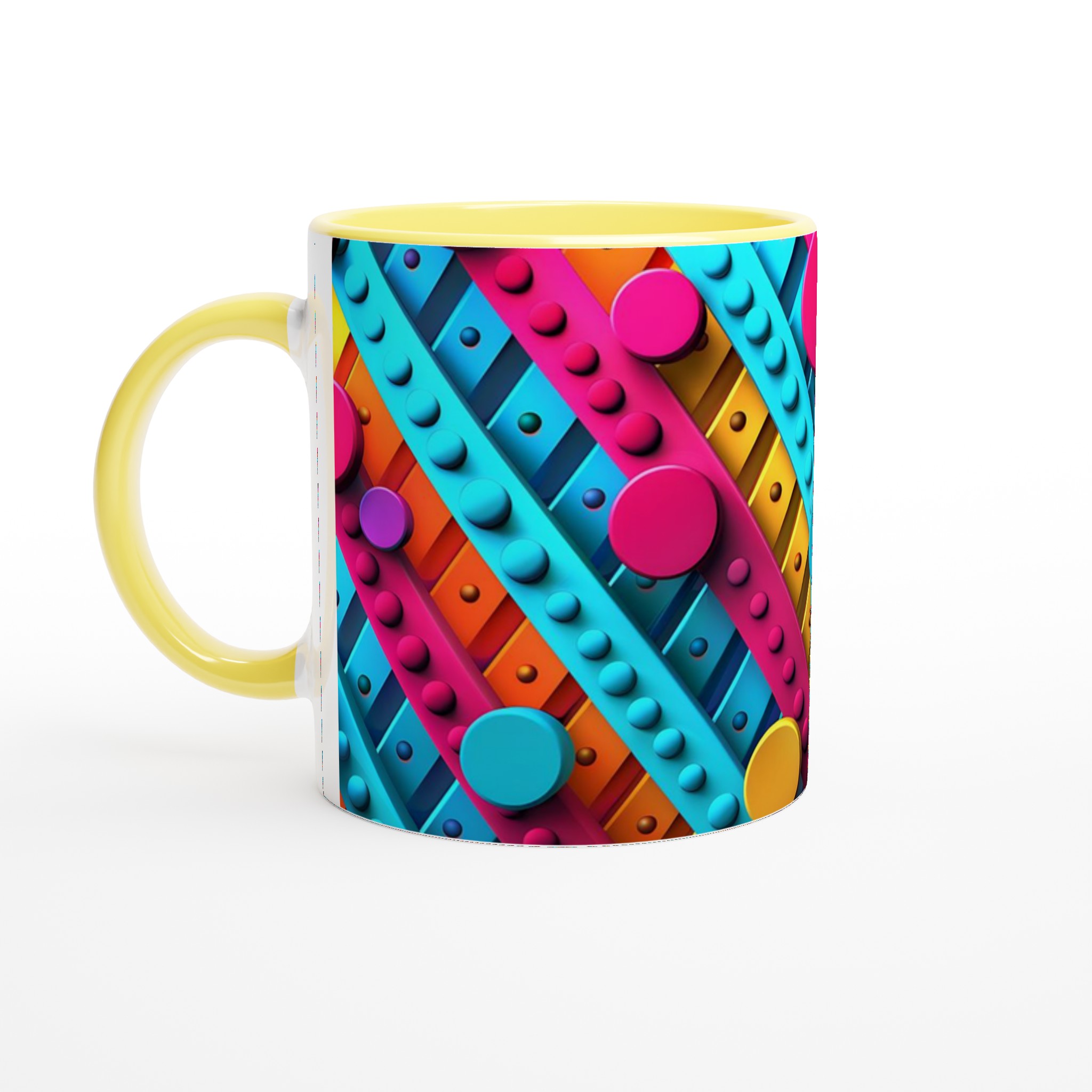 Mångfärgad Pop Art Keramikmugg – 11 oz kaffemugg med dynamisk design i ditt val av sju livfulla färger 3 aea44b5b-72bb-4886-b680-f832a1f2512a