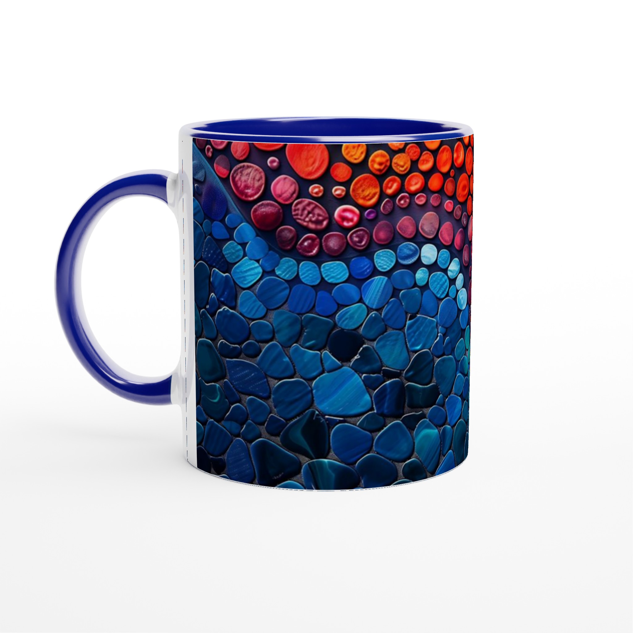 Abstrakt Färgglad Stenkust Mugg - Keramisk 11oz Kaffemugg i ditt val av 7 Livfulla Färger 2 aeafabf2-3fb9-48aa-9d17-dcc6b5e828ba