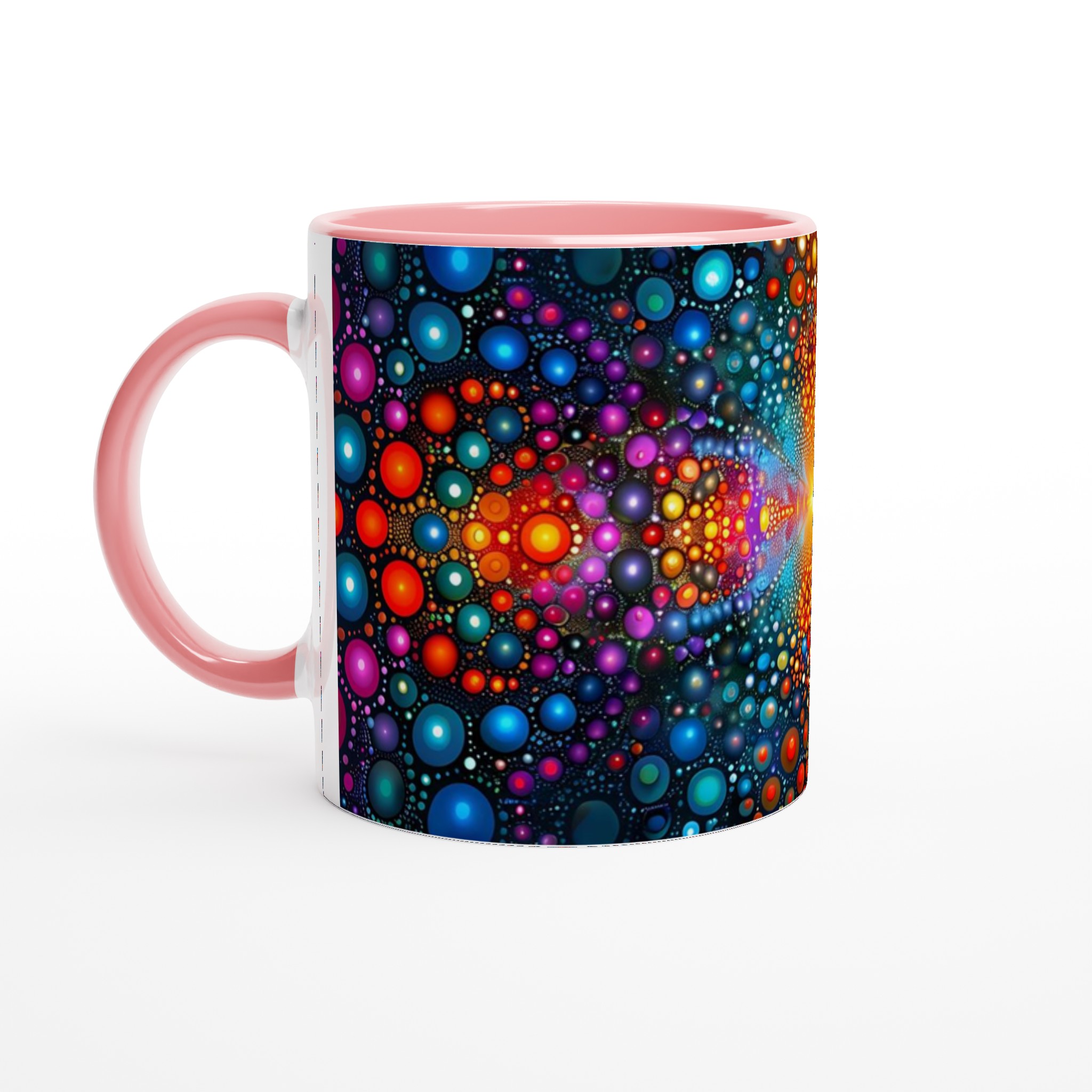 Kosmisk Dans 11oz Keramisk Mugg - Psykedelisk Färgexplosion för Din Favoritdryck 6 aec2278d-03df-4e2a-a5fb-f25607194fd9