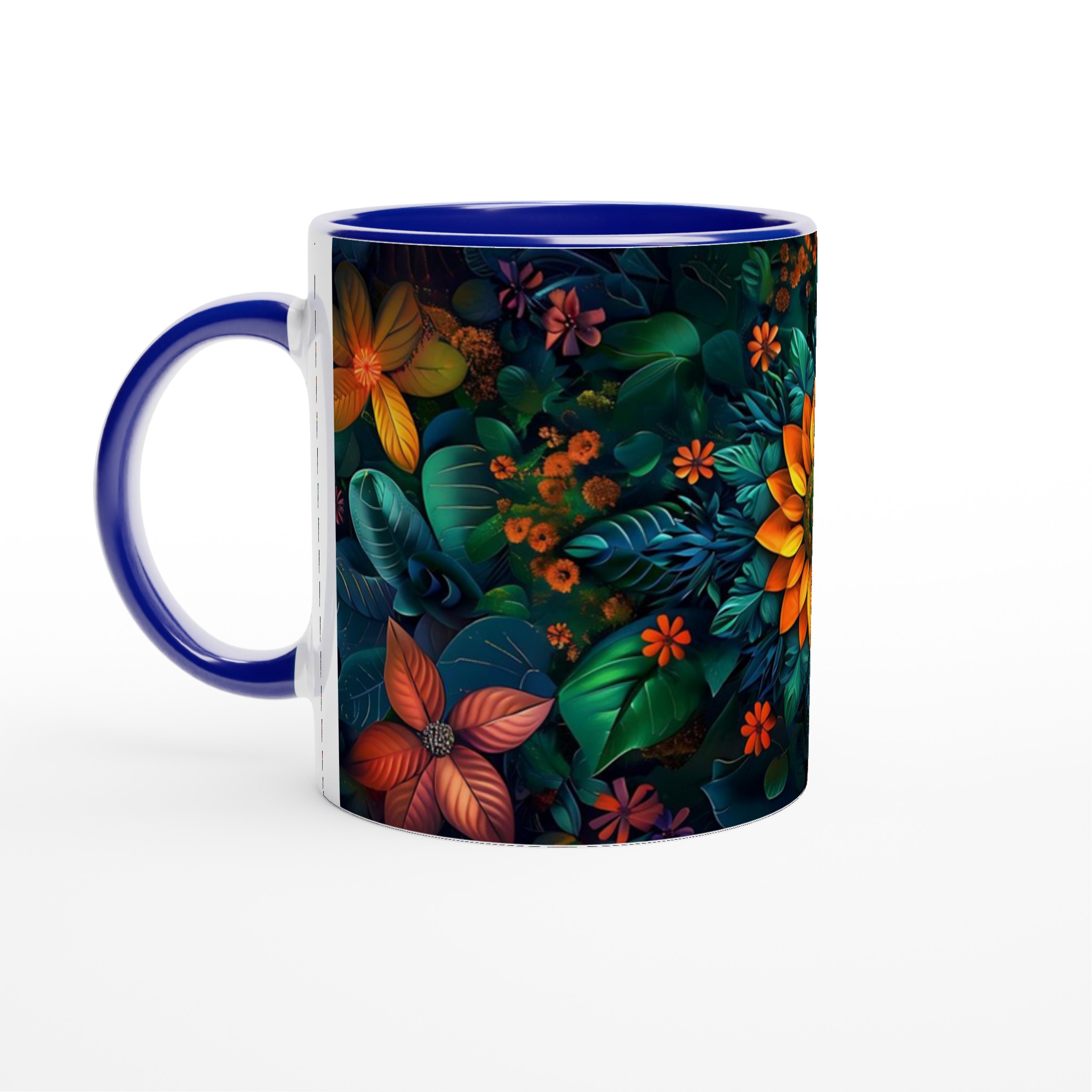 Tropisk Bliss Keramisk Mugg – Konstnärlig Blomsterdesign i 7 levande färger 2 aed01d6d-b525-4c6b-8296-0d520bffcb2c