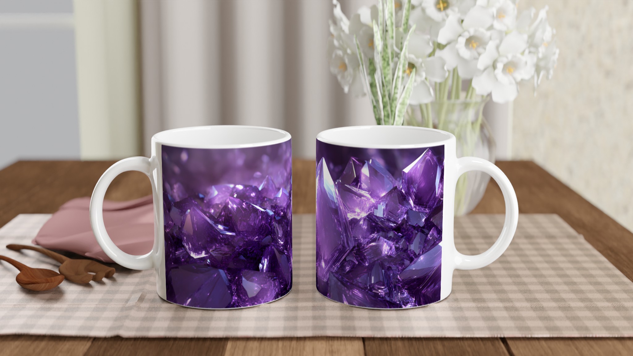 Mystisk Lila Kristalldesign 11oz Keramisk Mugg – Välj bland 7 Förtrollande Färger! 10 aeed6c94-a793-4525-9d30-46c430b6a229
