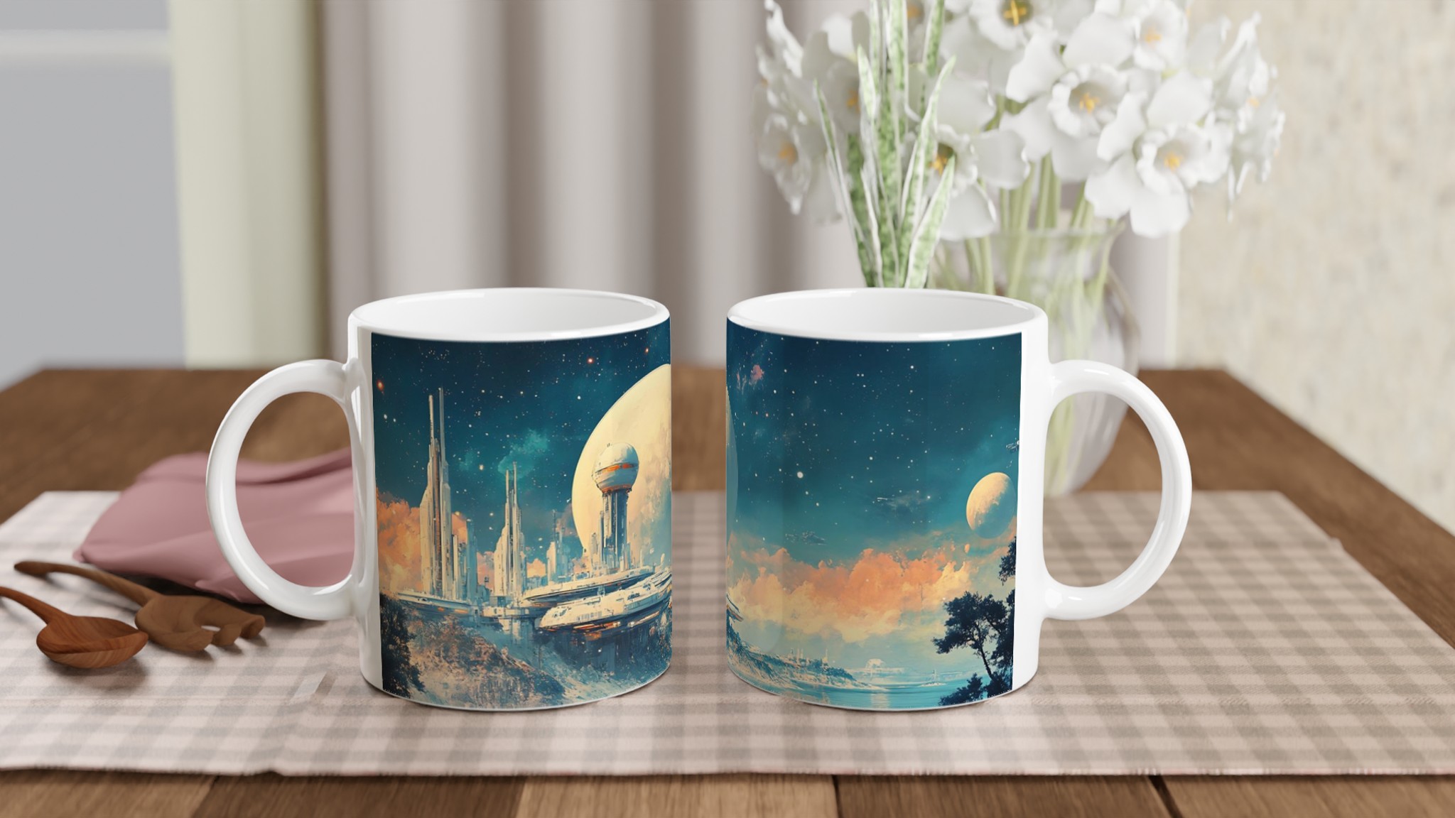 Futuristisk Galax Mugg – Sci-fi Landskap & Stjärnhimmel, 11oz Keramisk Kaffekopp i Flera Färger 10 af06df19-6deb-4eb1-b62f-5e2e6af8818b