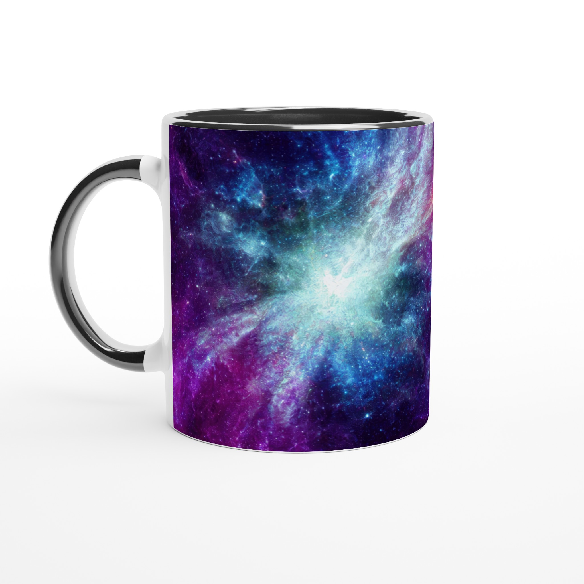 Vit 11oz keramisk mugg med galaxinspirerat motiv i flera fängslande färger 4 af2d9c31-b7e7-48f7-9892-d38ae708bee1