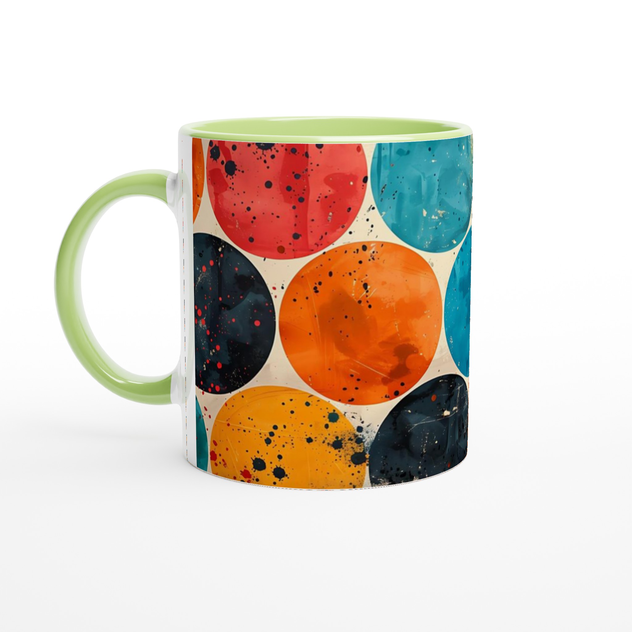 Retro Abstrakt 11oz Keramisk Mugg – Konstfulla Cirklar i Livfulla Färger 7 af3dbebc-9fba-4a92-aeb2-a62e1dd32962