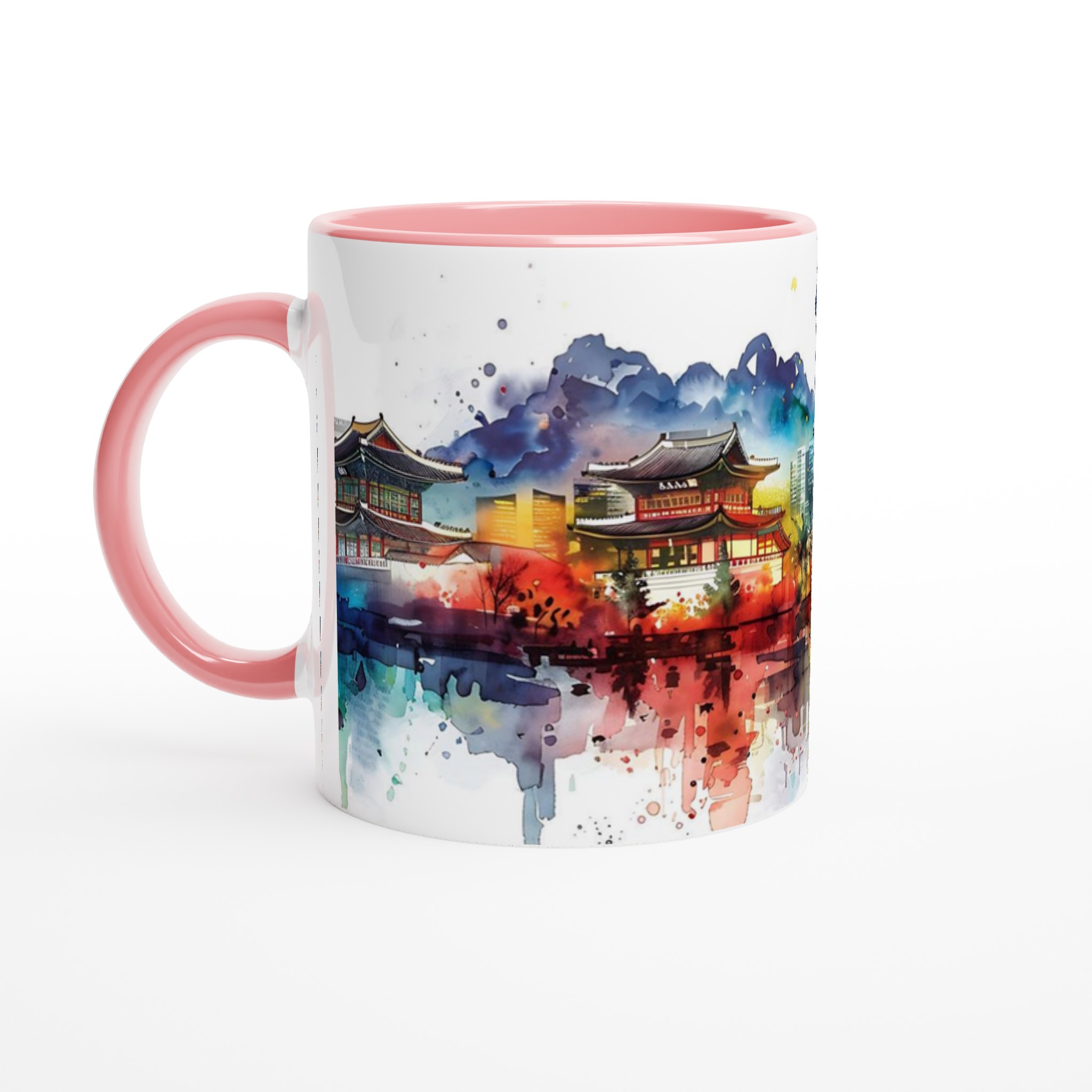 Seoul Skyline Akvarellmugg – Levande Stadsbild i Din Favoritfärg, 11 oz Keramik 6 af452d27-25ce-4dd7-b919-50432c9f24dc
