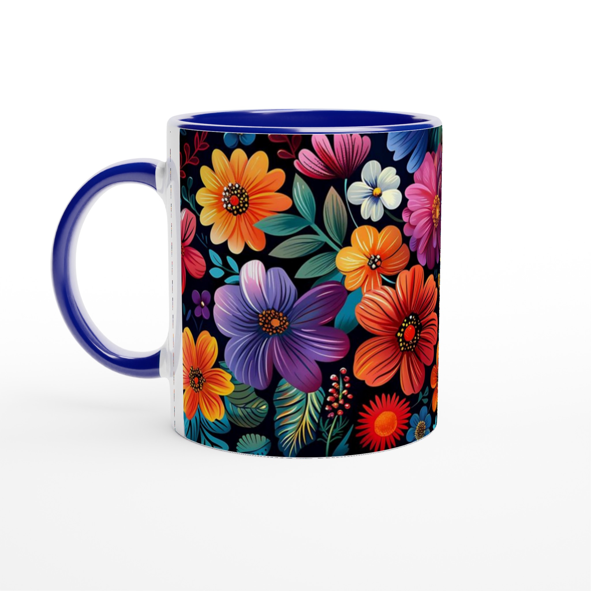 Färgsprakande Blommönster Mugg – 11oz Keramisk Kaffekopp för en Glad Start på Dagen 2 afbc00db-557d-469c-b063-e334e0f62a8d