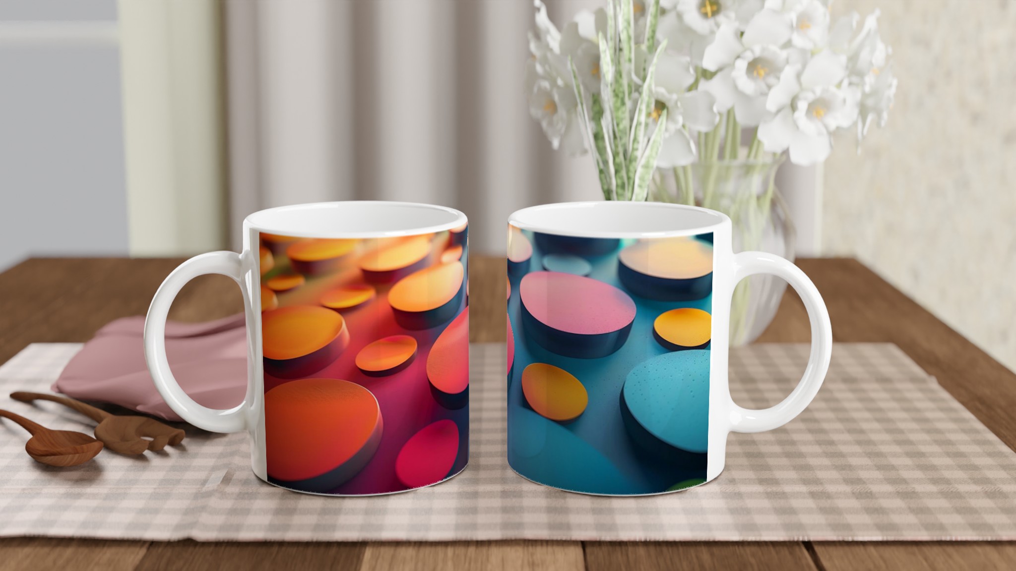 Abstrakt Pop Art Keramikmugg – 11 oz i Livfulla Färger för Din Morgondryck 10 afc4e331-5ba1-4159-a02c-65d27a01fd21