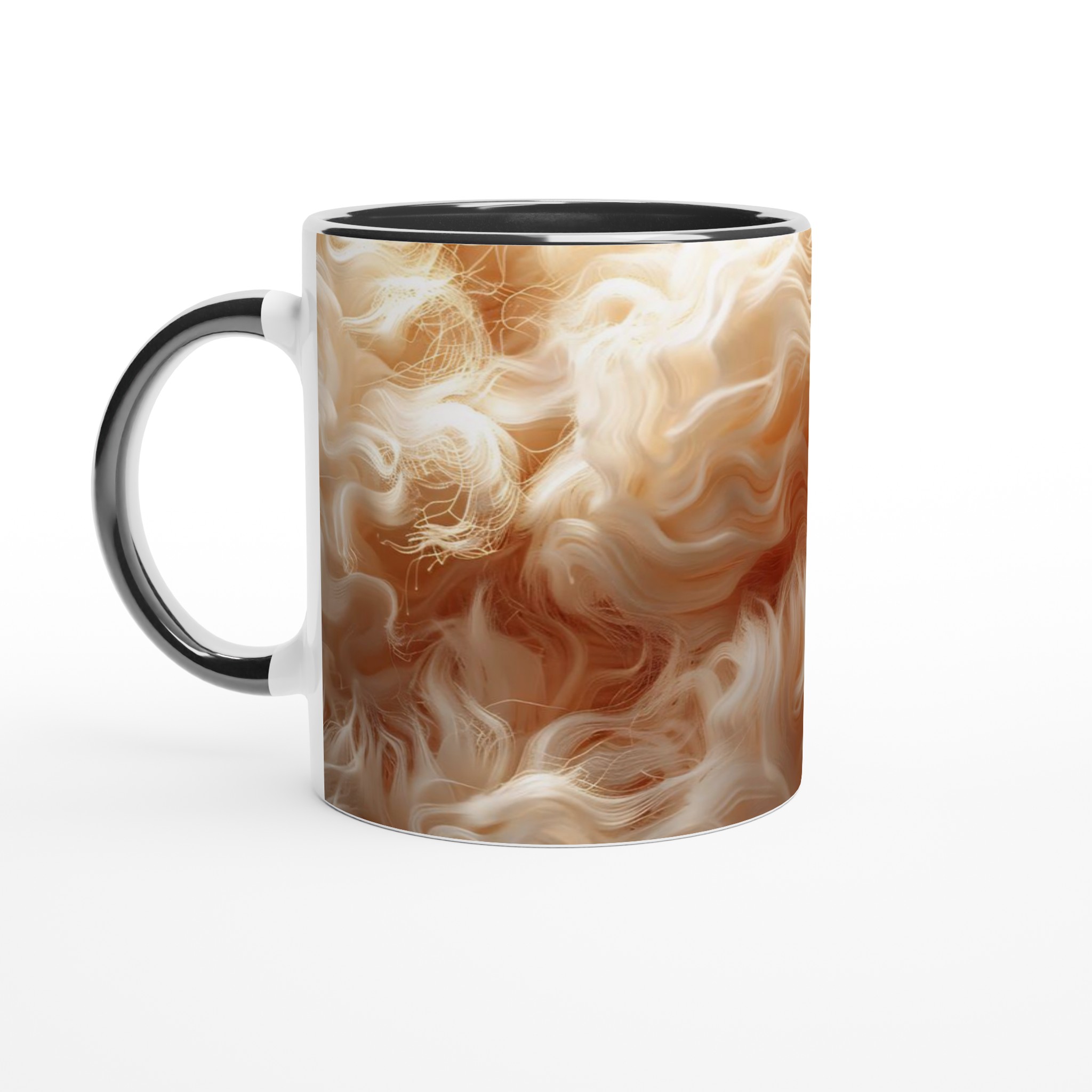 Abstrakt Krämvit Keramikmugg - 11oz, Välj din Favoritfärg 4 afd24933-a83b-49b3-b62b-4804bdb70b1b