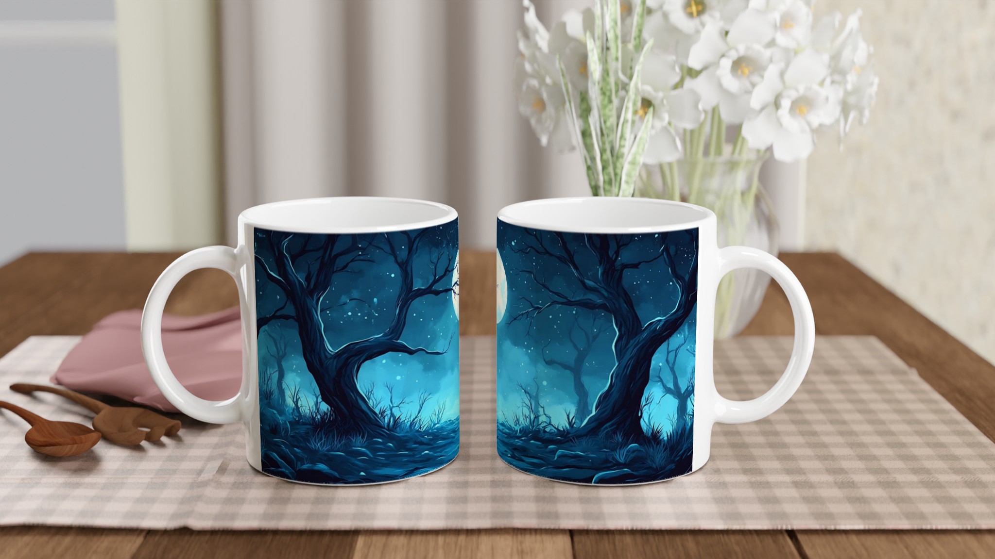 Mystisk Månnattskogs Mugg – 11 oz Keramikmugg för Drömska Stunder 10 afd37314-2548-48ca-8e8d-16d5705590b9