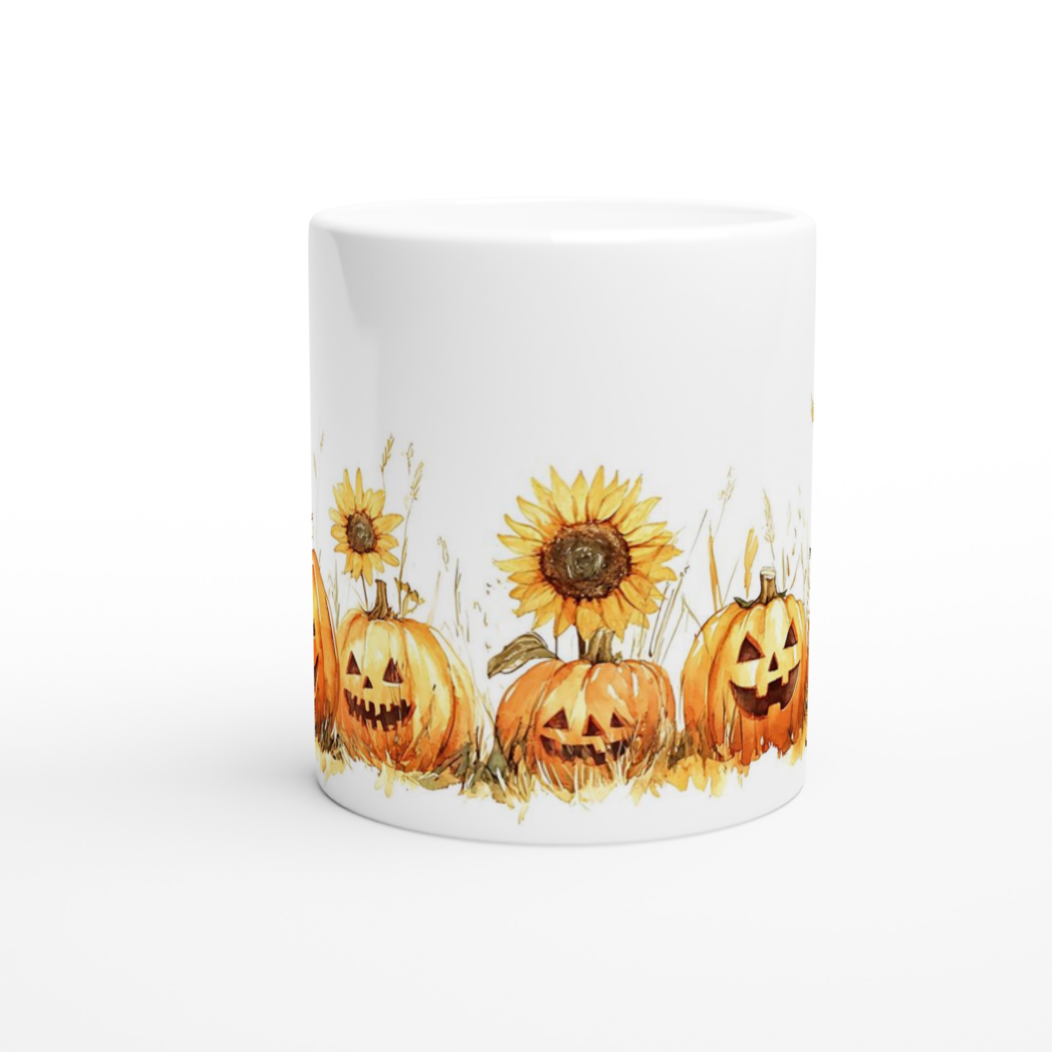 Glad Halloween Mugg med Leende Pumpor och Solrosor - Välj din färg! 8 afd62893-1ab5-462b-bf4f-b932b73ffdfe