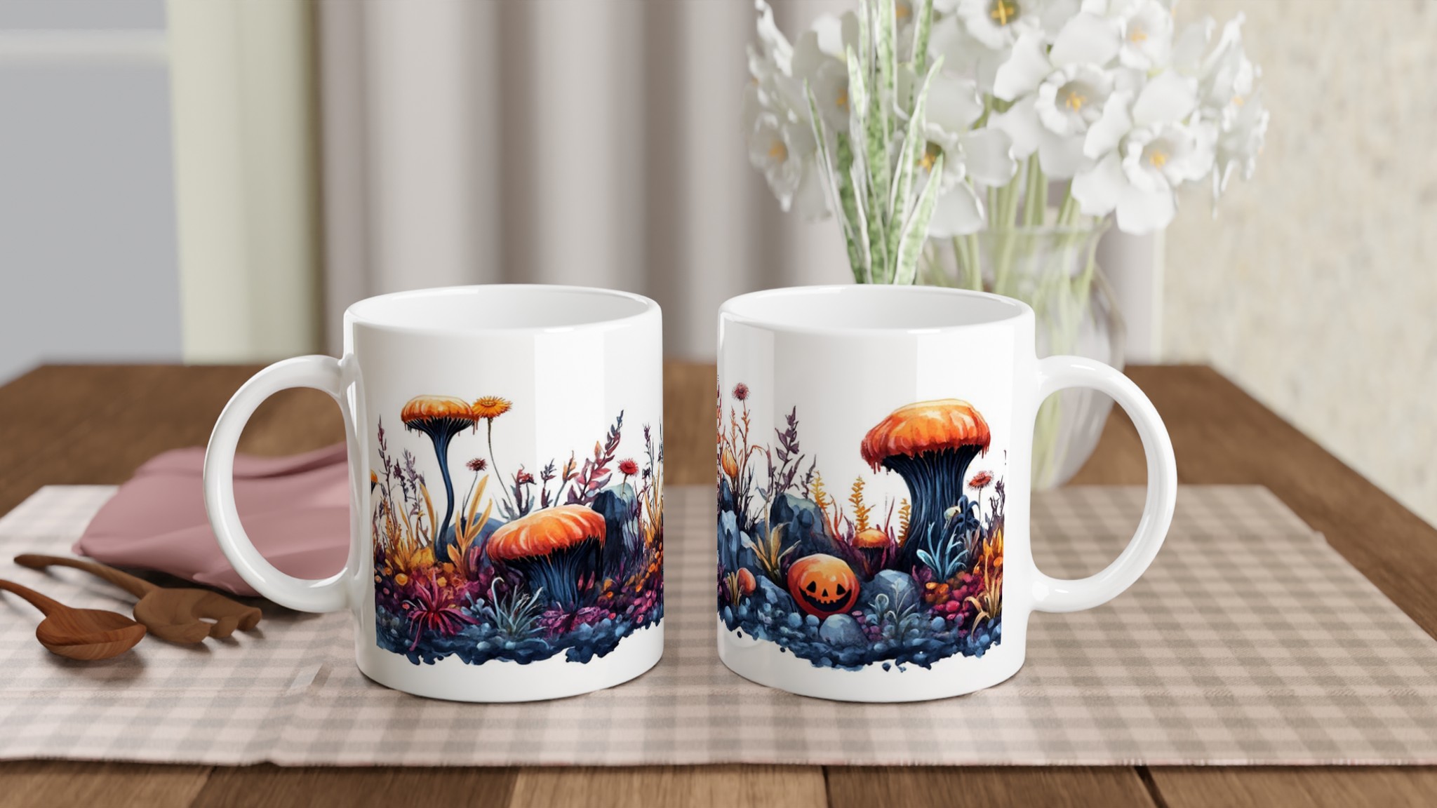 Mörk Fantasy Skog Keramikmugg - 11oz, Välj mellan 7 levande färger för din unika stil 10 affb39c4-9db3-400c-97f6-99f1e32761c2