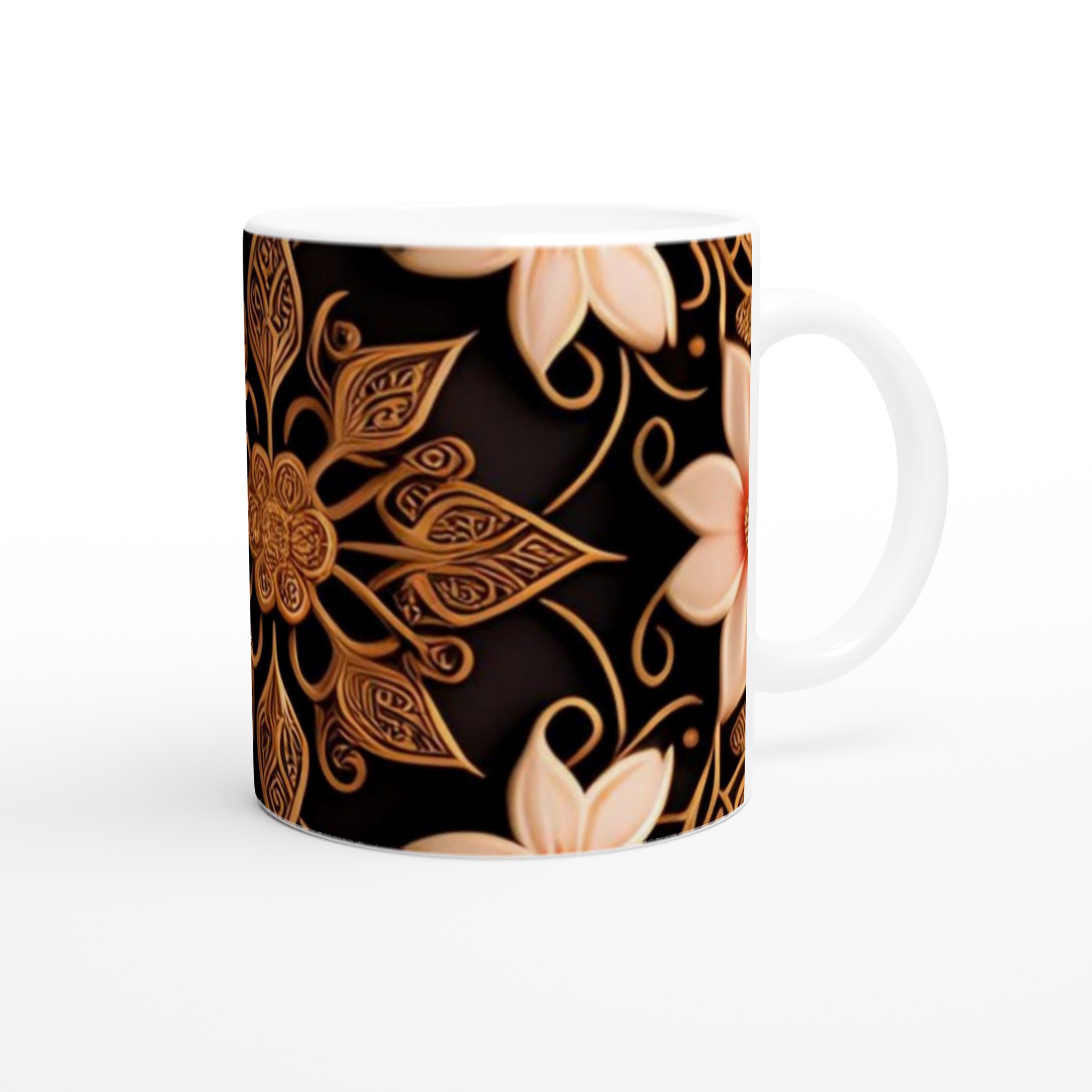 Elegant Floral Mandala 11oz Ceramic Mug – Choose Your Perfect Hue 9 b01f18ef-6c3f-4aa5-a0d4-0e7e7b39684a