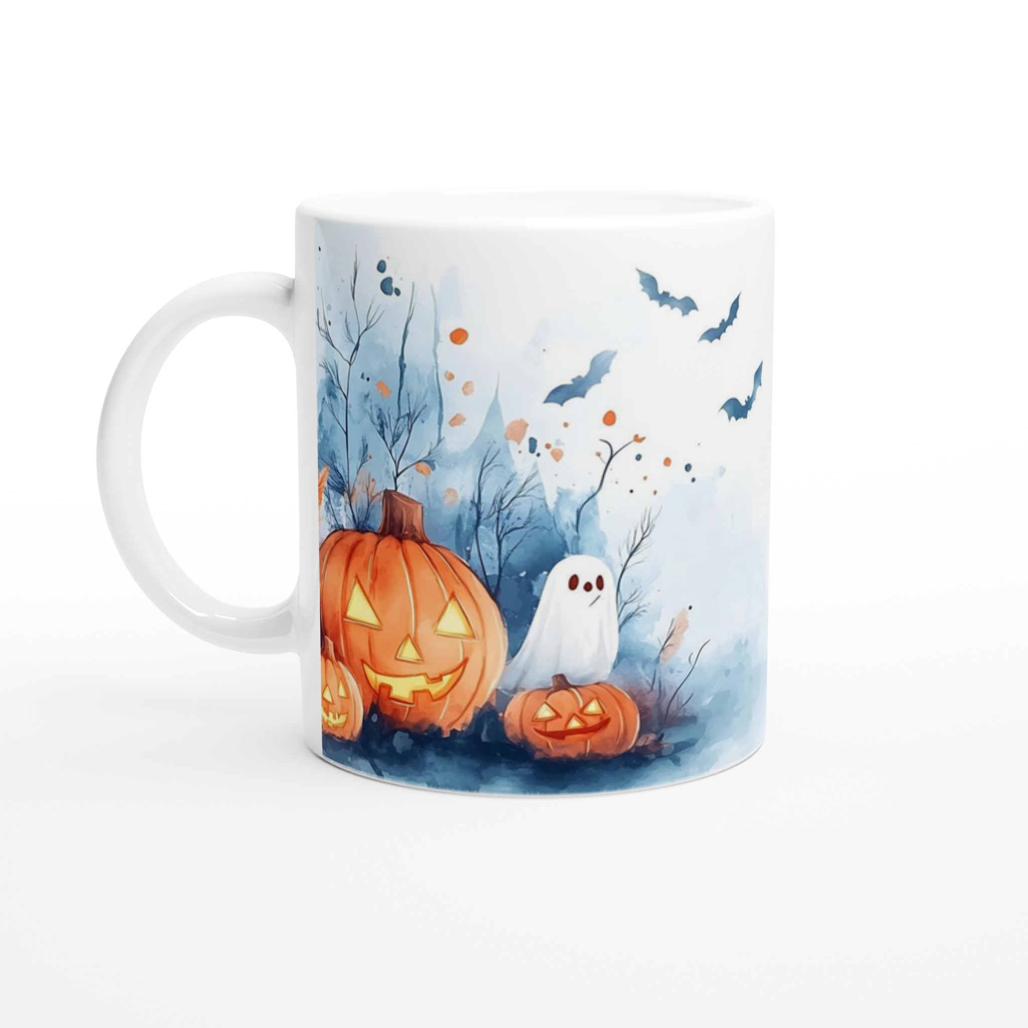 Spökhus och Spökig Pumpa Mugg – Halloween Akvarell Keramikmugg i 7 Färger 1 b021363d-7d2b-4dc1-9034-d1617a3176fc
