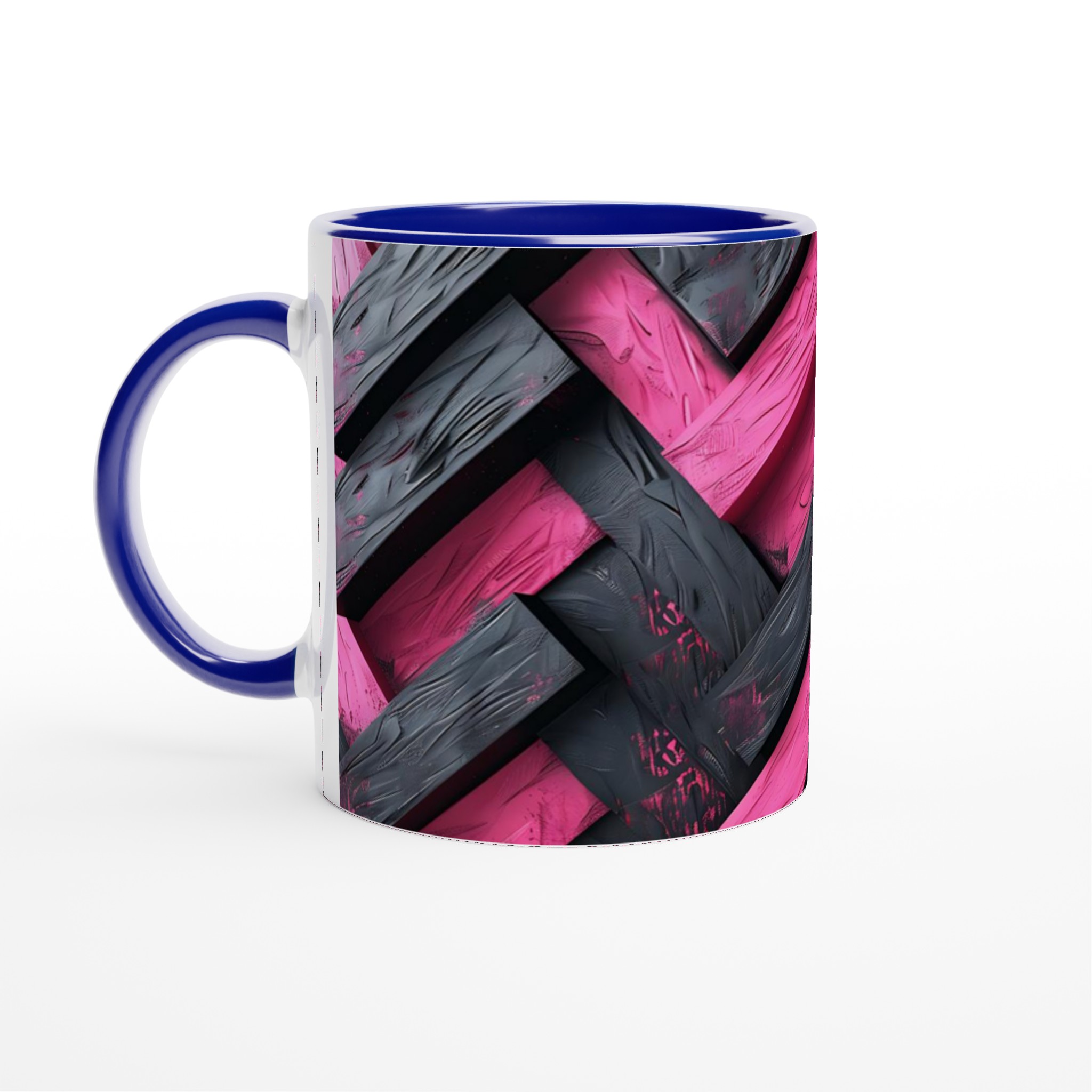Vit 11oz keramisk mugg med djärv rosa och svart modern design – välj bland sju livfulla färger 2 b02a12a7-c5e4-4d1f-8e48-2ff8ce7f4583