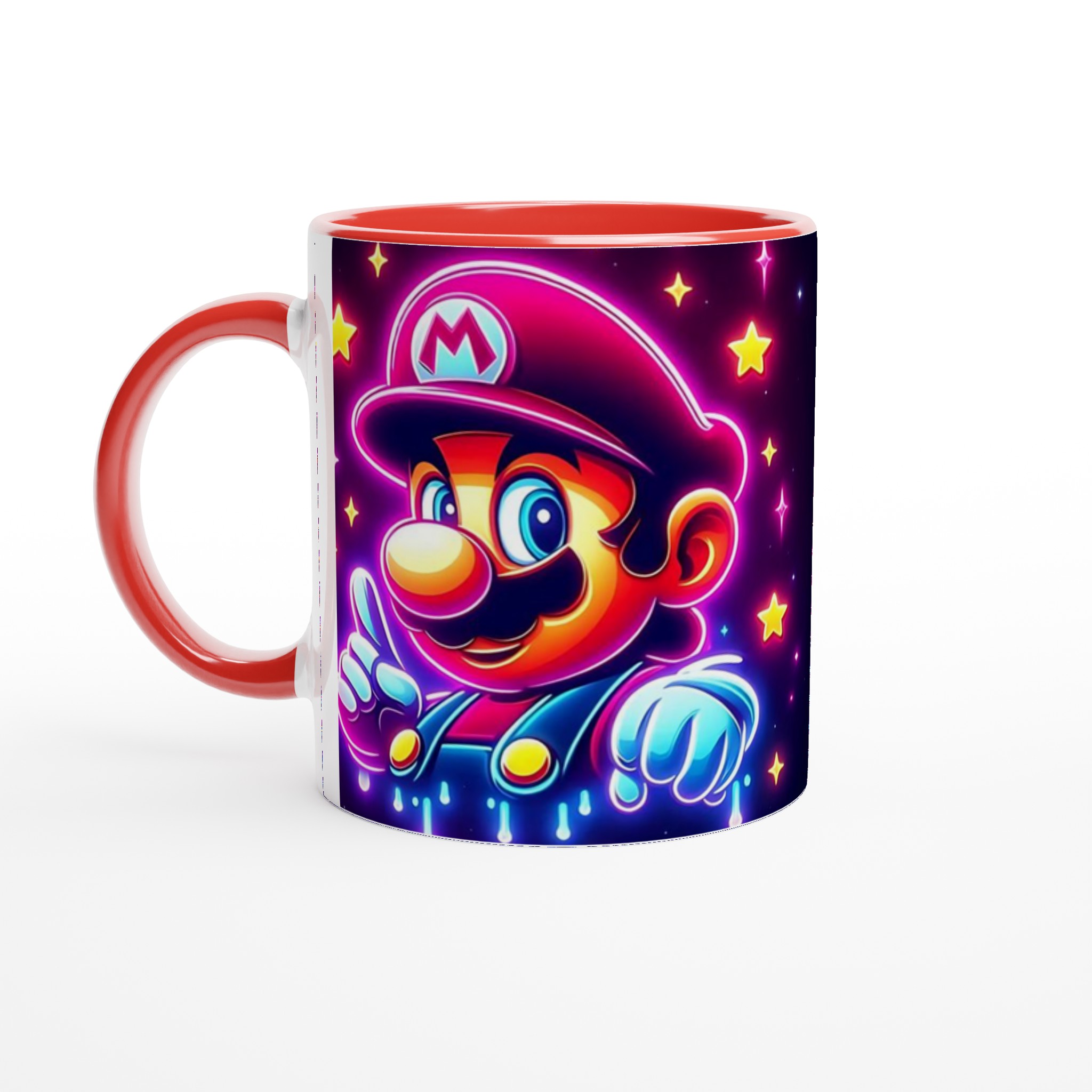 Livfull Vit 11oz Keramisk Mugg med Neon Mario-motiv i Sju Färgstarka Nyanser 5 b048e9b9-453e-4d6d-9a75-d9b8abc94089