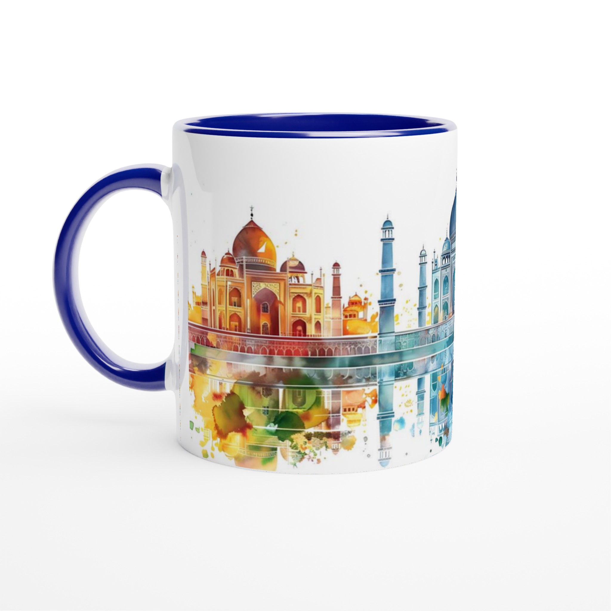 Mångfärgad Taj Mahal Mugg - Akvarell Kollektion 11oz Keramikmugg i ditt val av 7 nyanser 2 b0657be8-74d6-4a8f-b861-0861b7743167