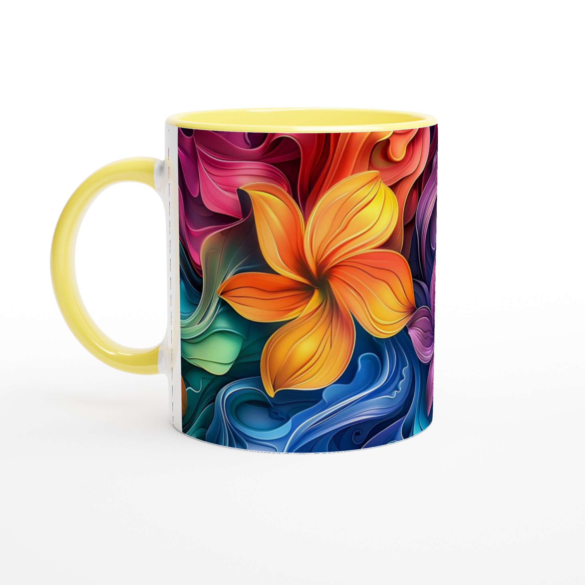 Tropisk Blomsterglädje 11oz Keramikmugg – Vibrerande Färgexplosion i Ditt Val av 7 Nyanser 3 b07ab6f3-6518-4d4c-bc6f-6cdaea976faf