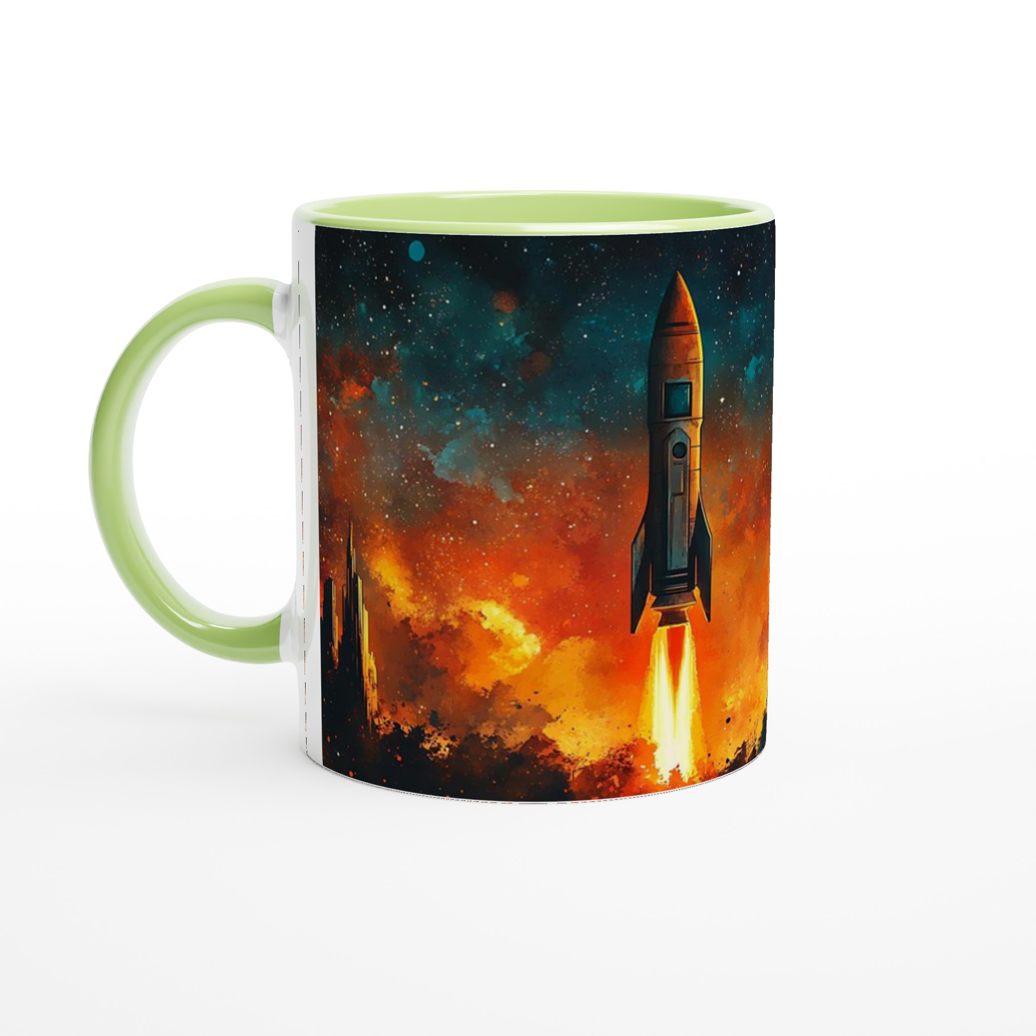 Rymdraket vid solnedgång - Keramisk Mugg 11oz - Välj din färg 7 b0807d8a-da98-42a1-9cc4-093a99d23601